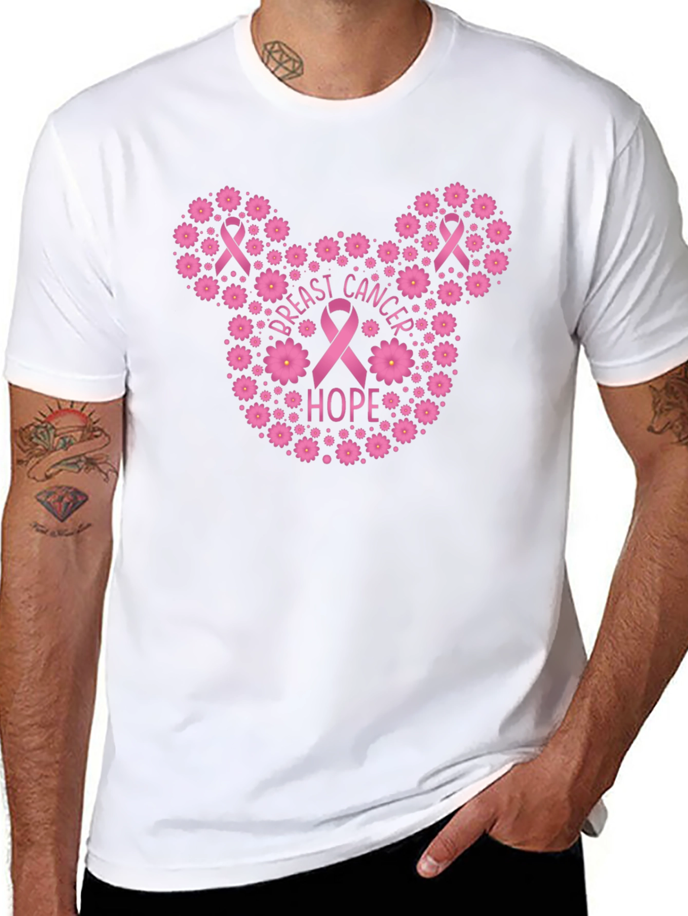 Breast Cancer Awareness Mickey Mouse Hope T-Shirt