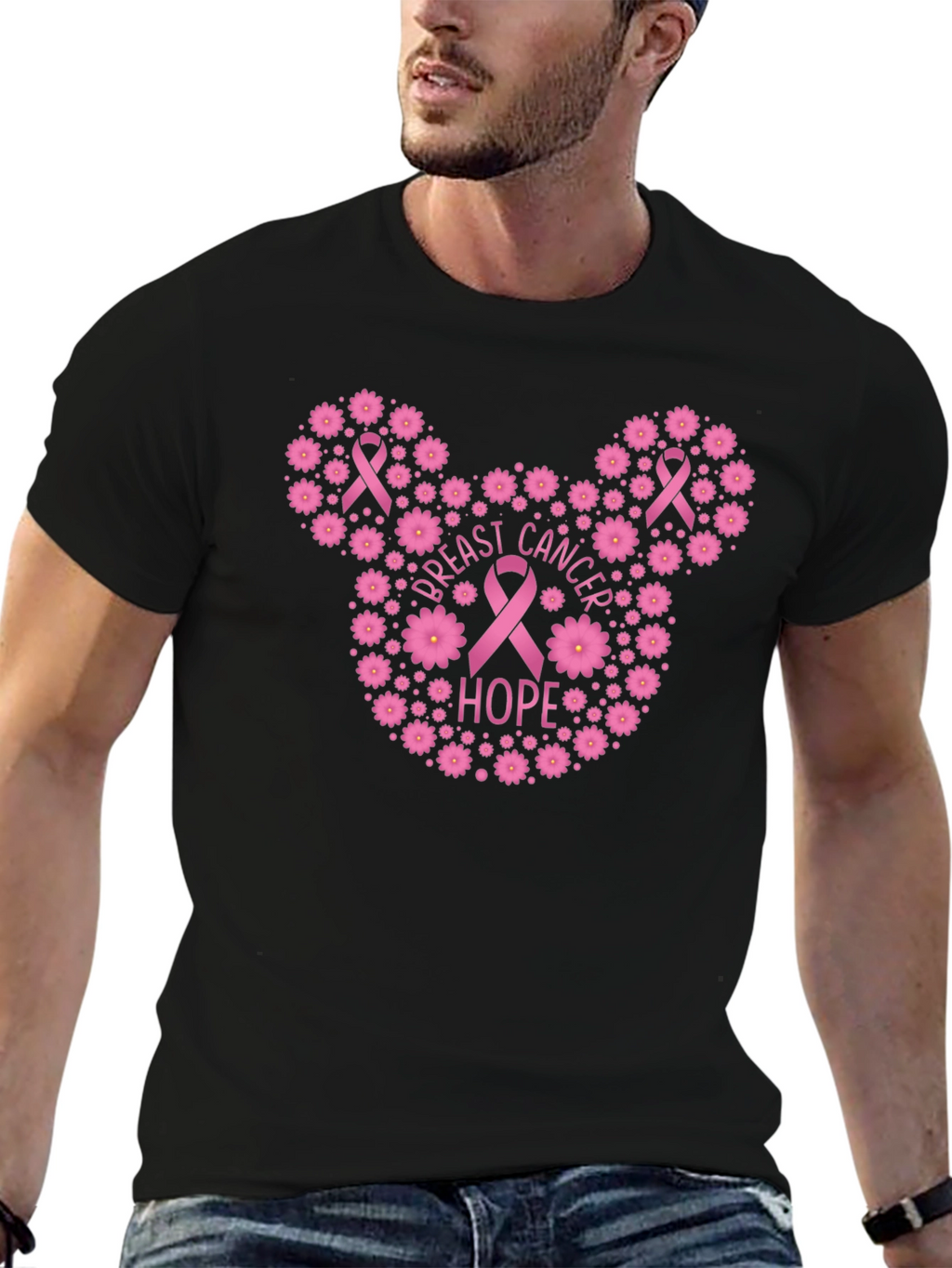 Breast Cancer Awareness Mickey Mouse Hope T-Shirt