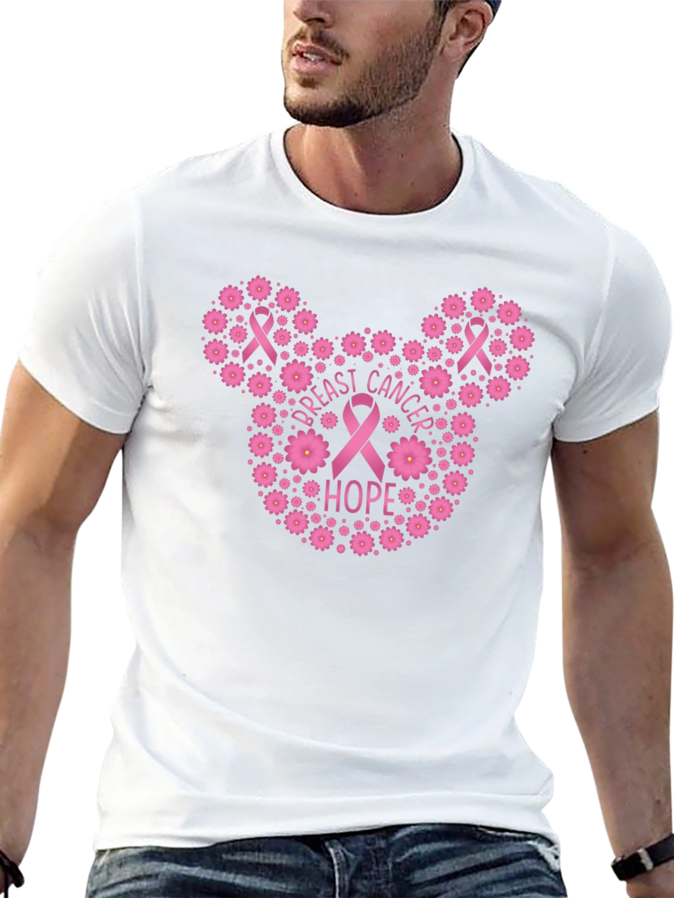 Breast Cancer Awareness Mickey Mouse Hope T-Shirt