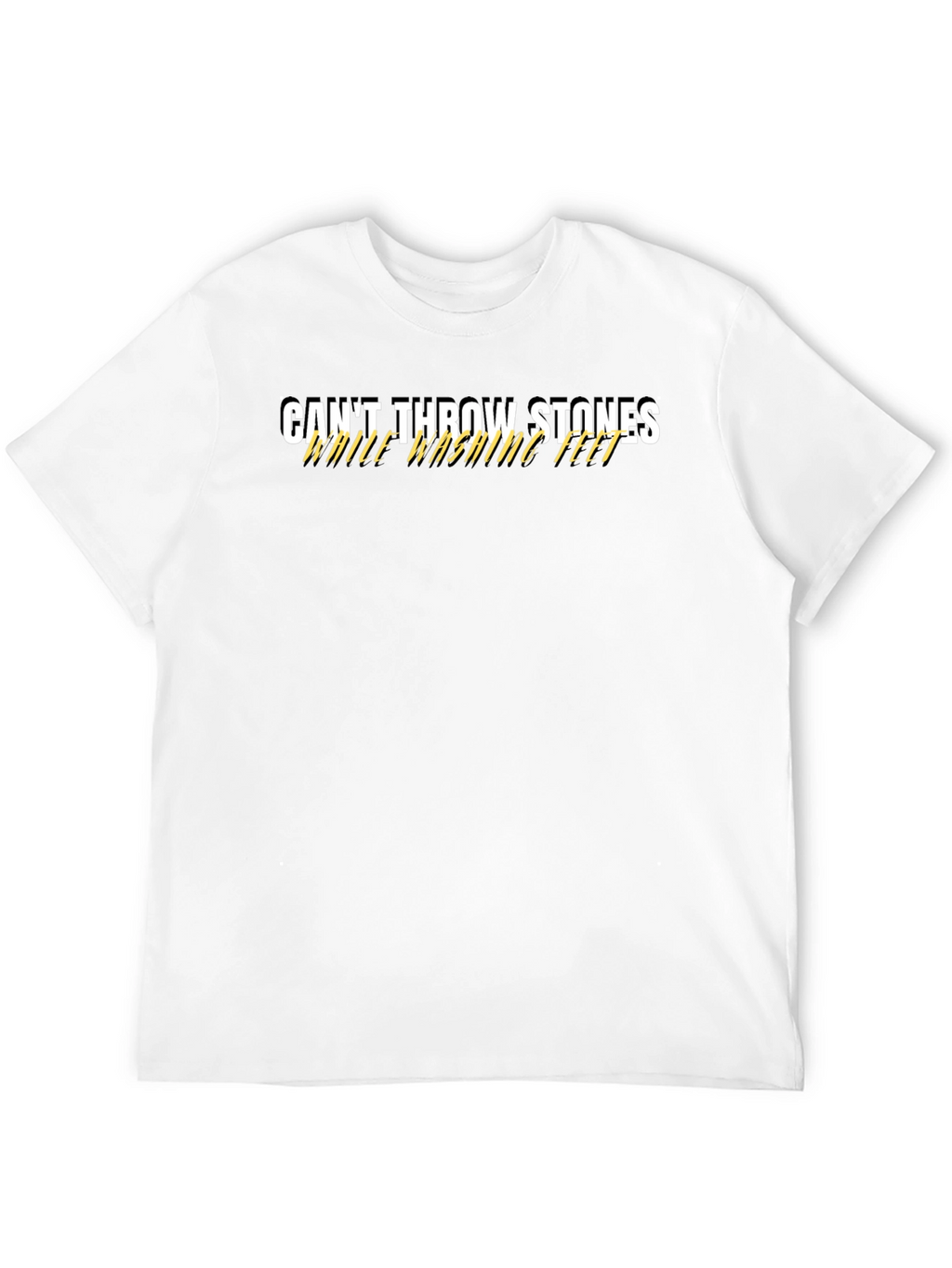 Cant Throw Stones T-Shirt - Black Graphic Tee