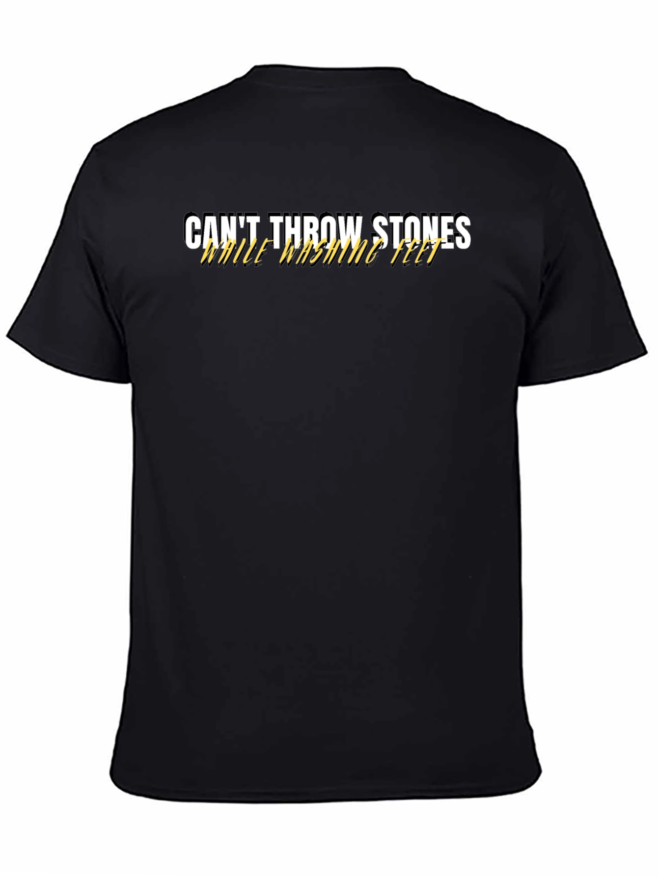 Cant Throw Stones T-Shirt - Black Graphic Tee