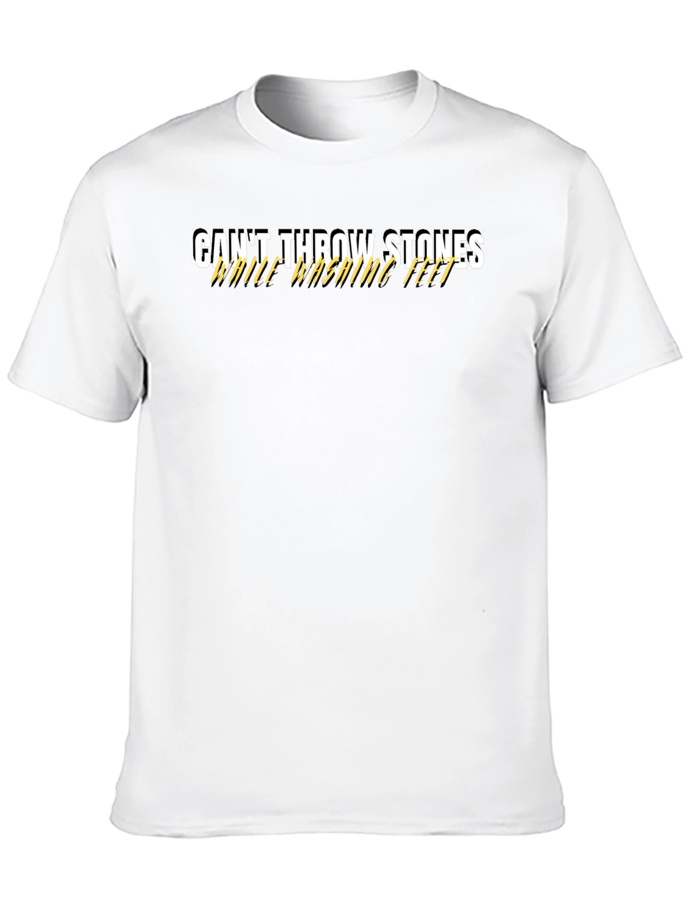 Cant Throw Stones T-Shirt - Black Graphic Tee