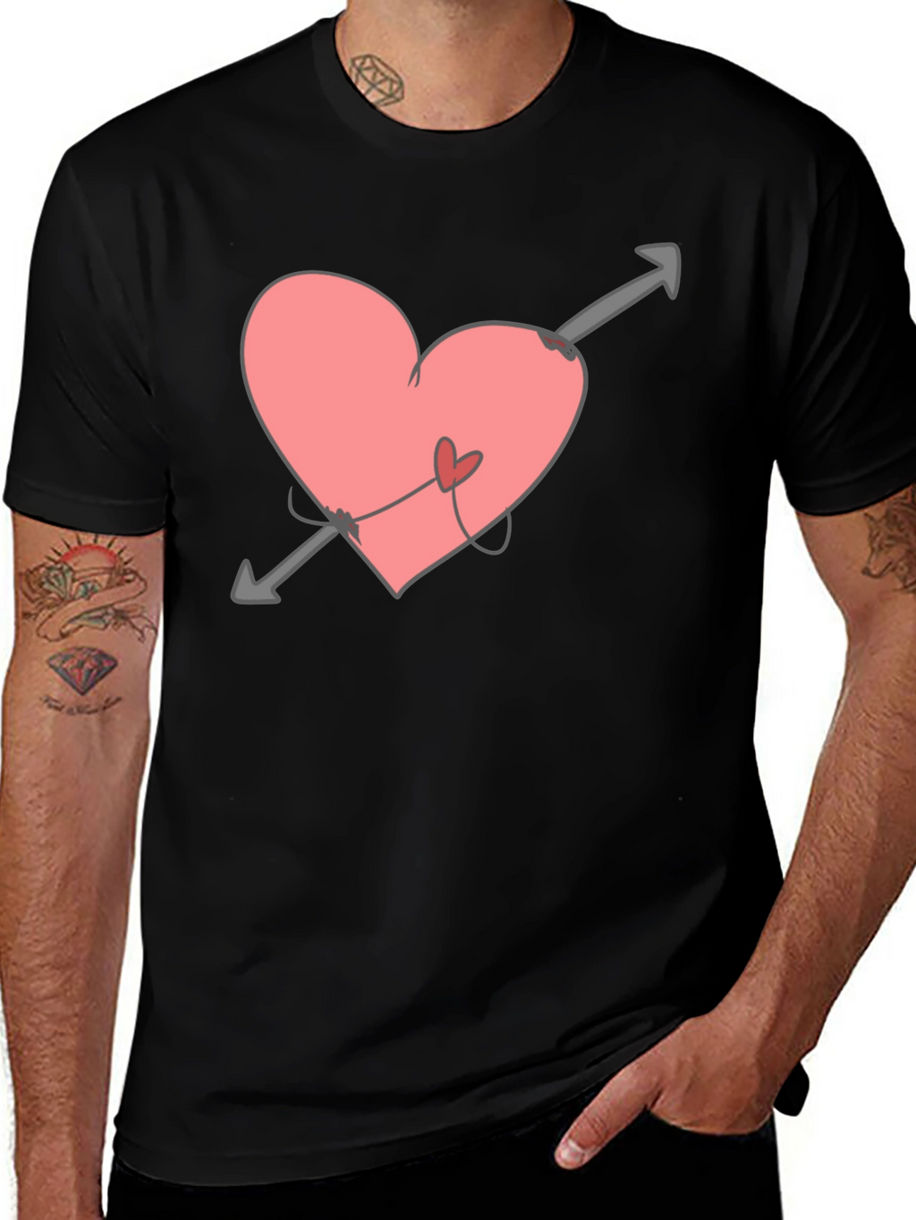 Heart Arrow Tee - Love Struck Black T-Shirt