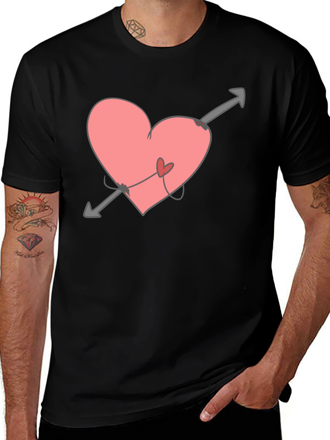 Heart Arrow Tee - Love Struck Black T-Shirt