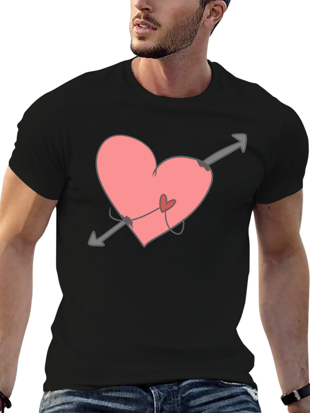 Heart Arrow Tee - Love Struck Black T-Shirt