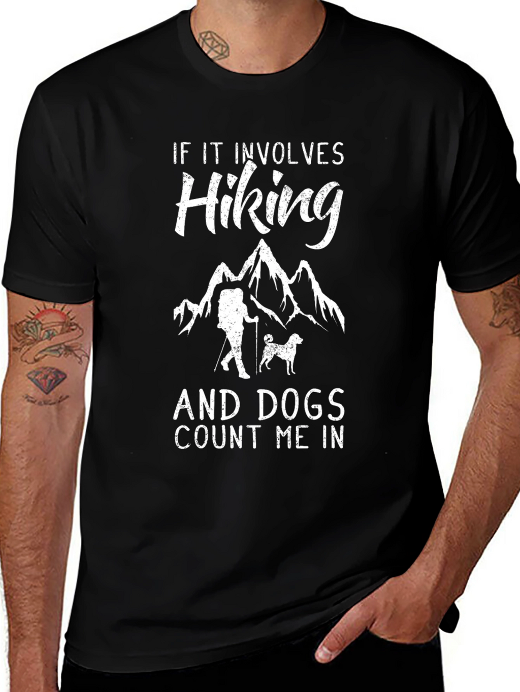 Hiking & Dogs Graphic Tee - Adventure Awaits!