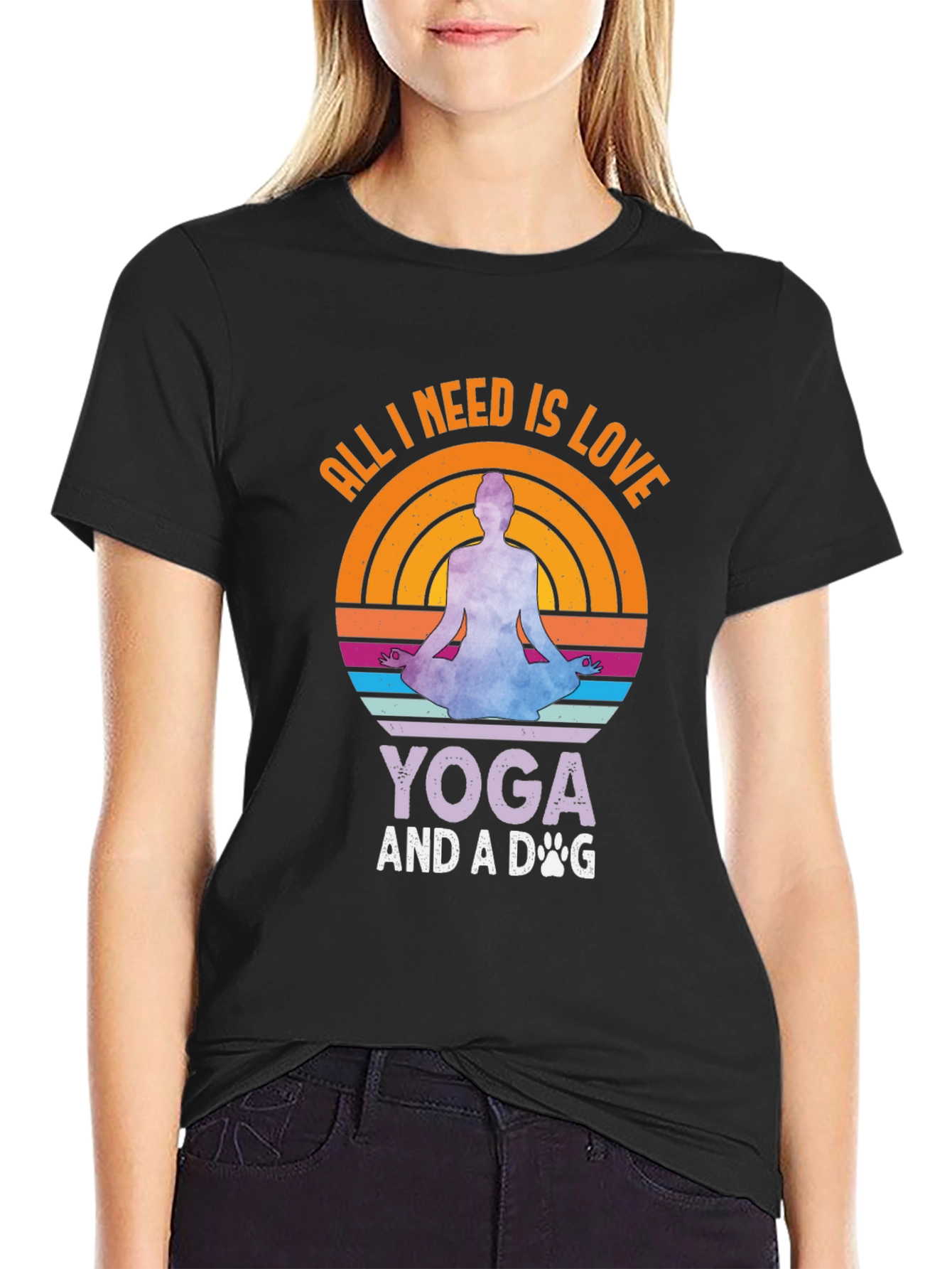 Yoga & Dog Lover Tee - All I Need Is Love