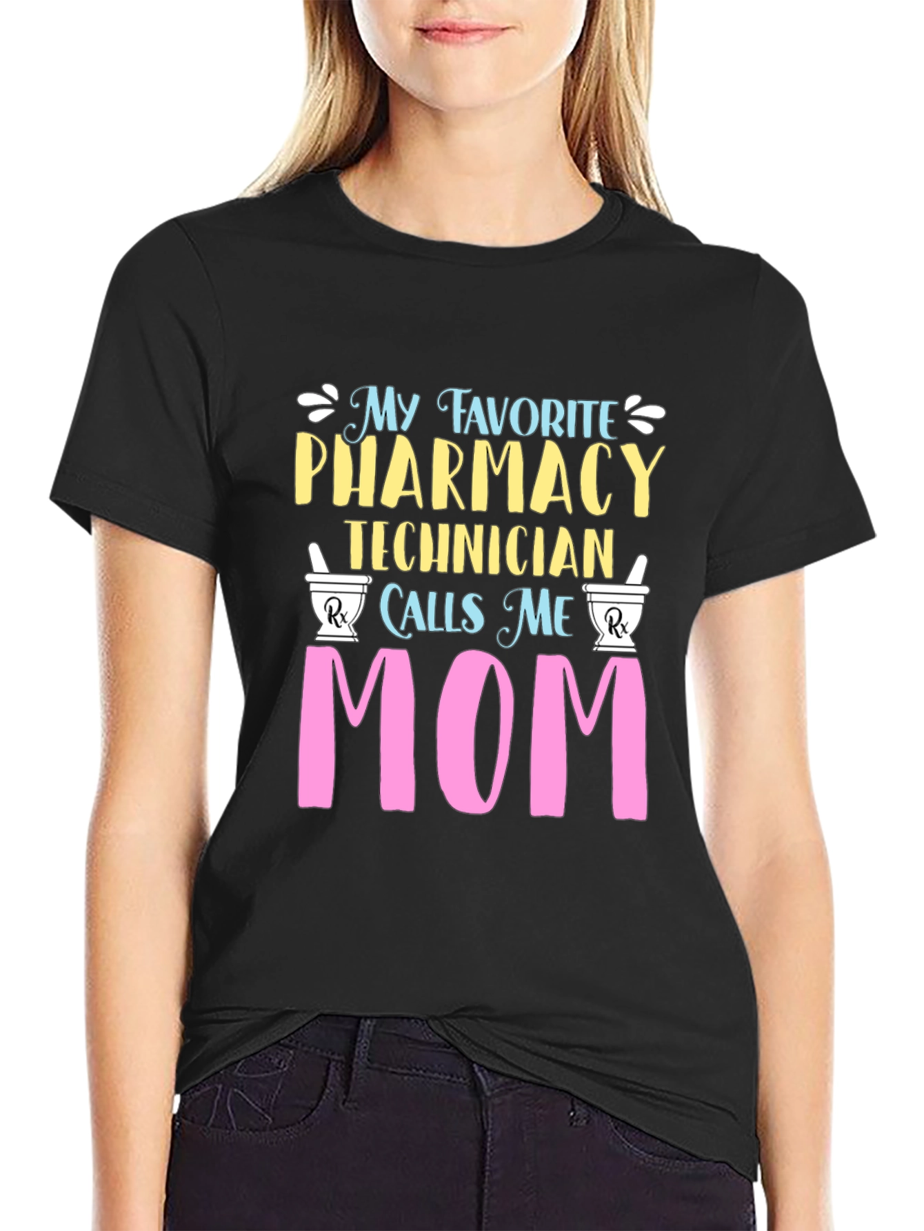 Pharmacy Technician Mom Graphic T-Shirt