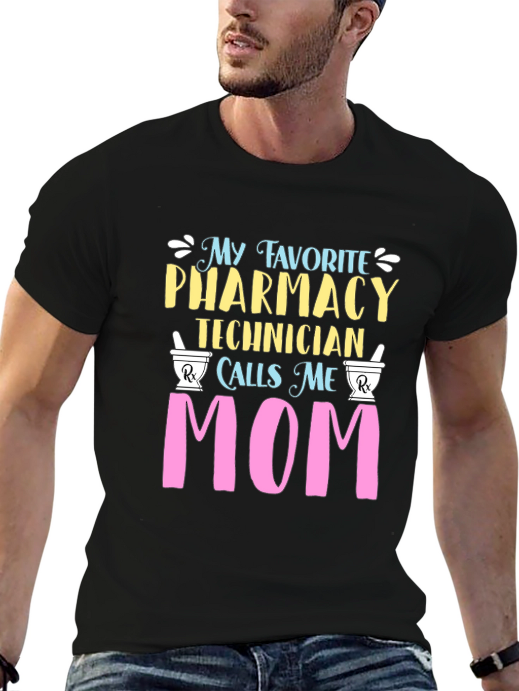 Pharmacy Technician Mom Graphic T-Shirt