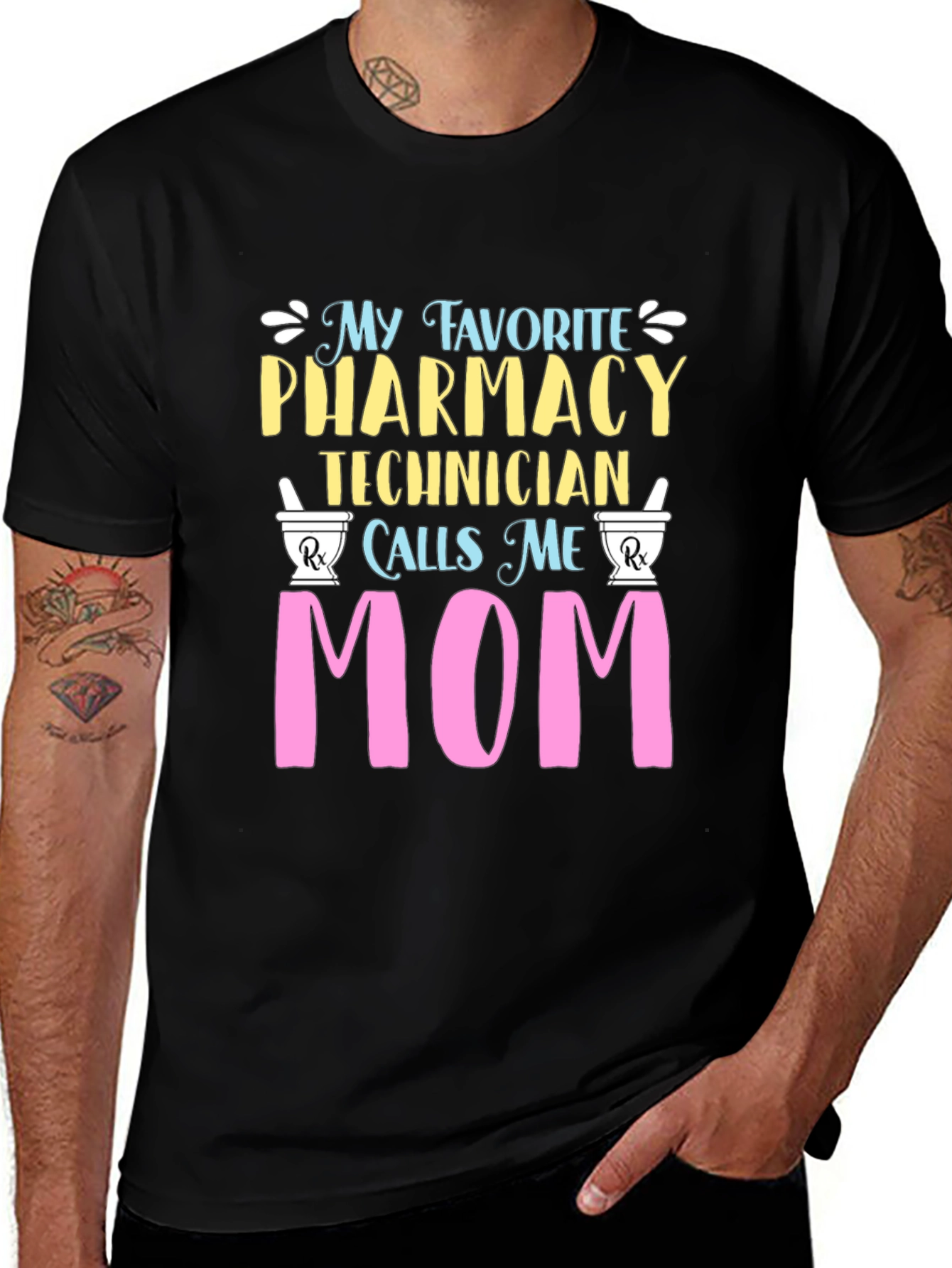 Pharmacy Technician Mom Graphic T-Shirt