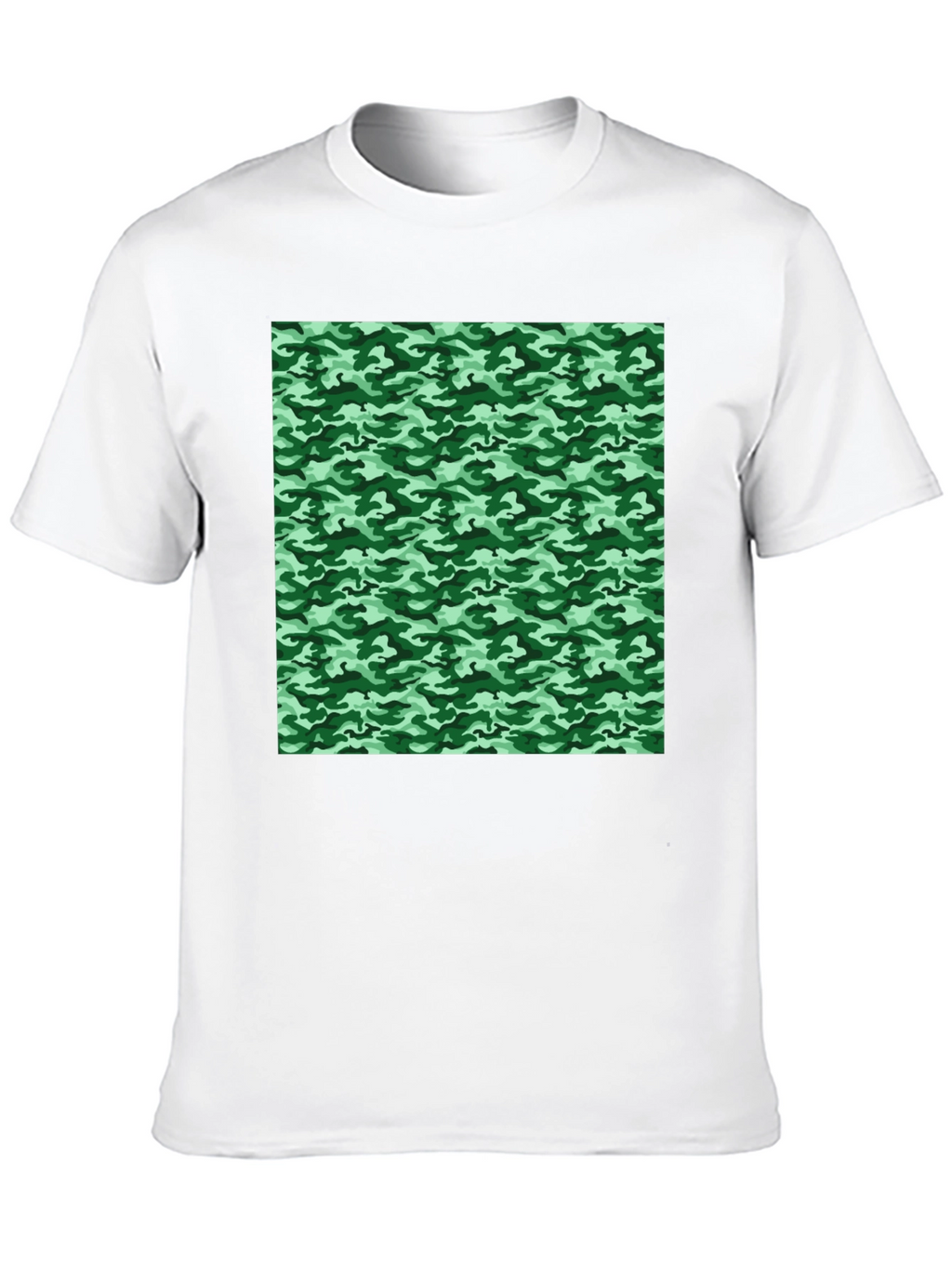 Camo Print T-Shirt - Black