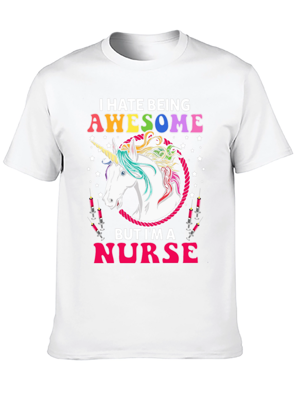 Awesome Nurse Unicorn Graphic T-Shirt