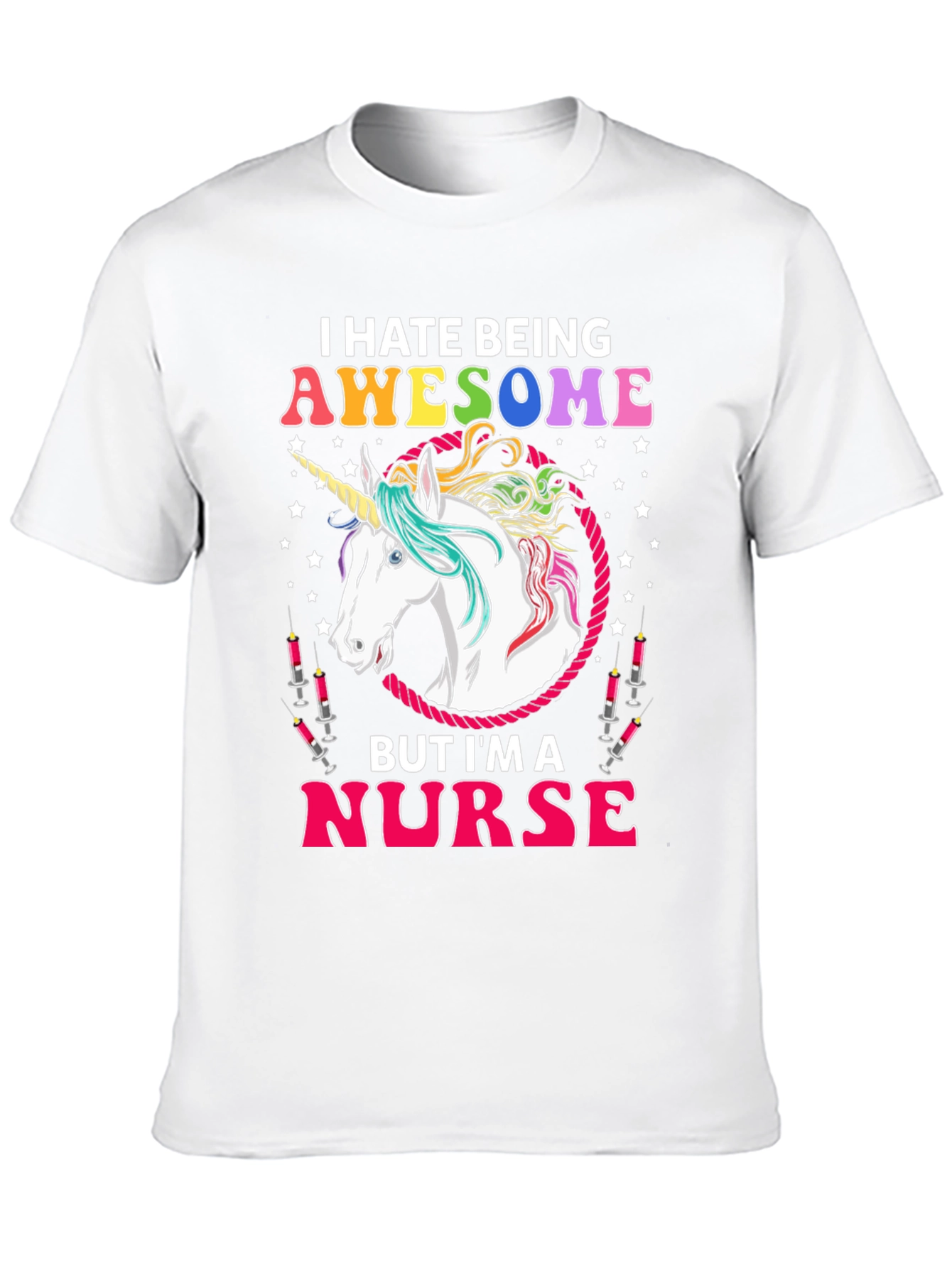 Awesome Nurse Unicorn Graphic T-Shirt