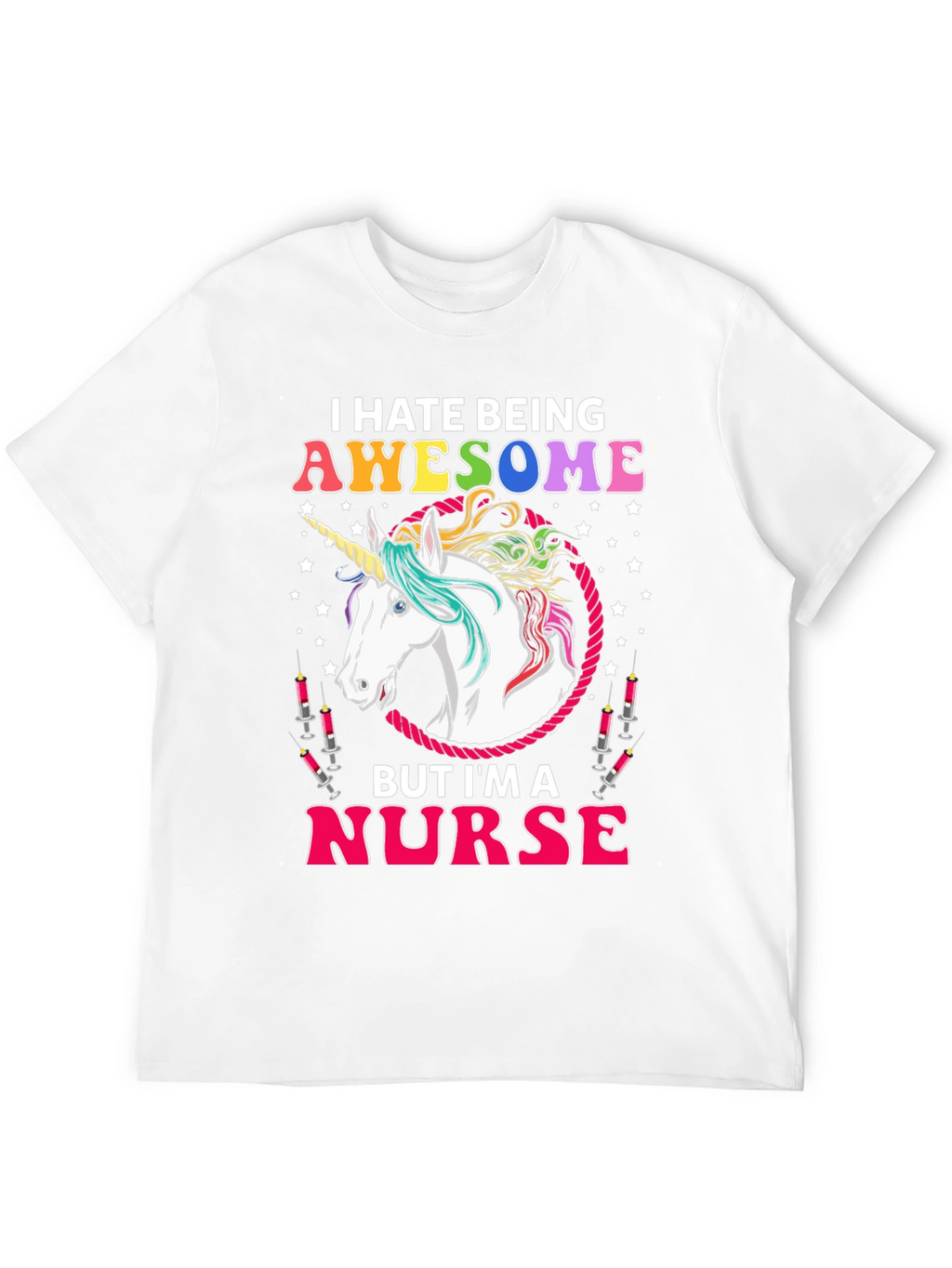 Awesome Nurse Unicorn Graphic T-Shirt