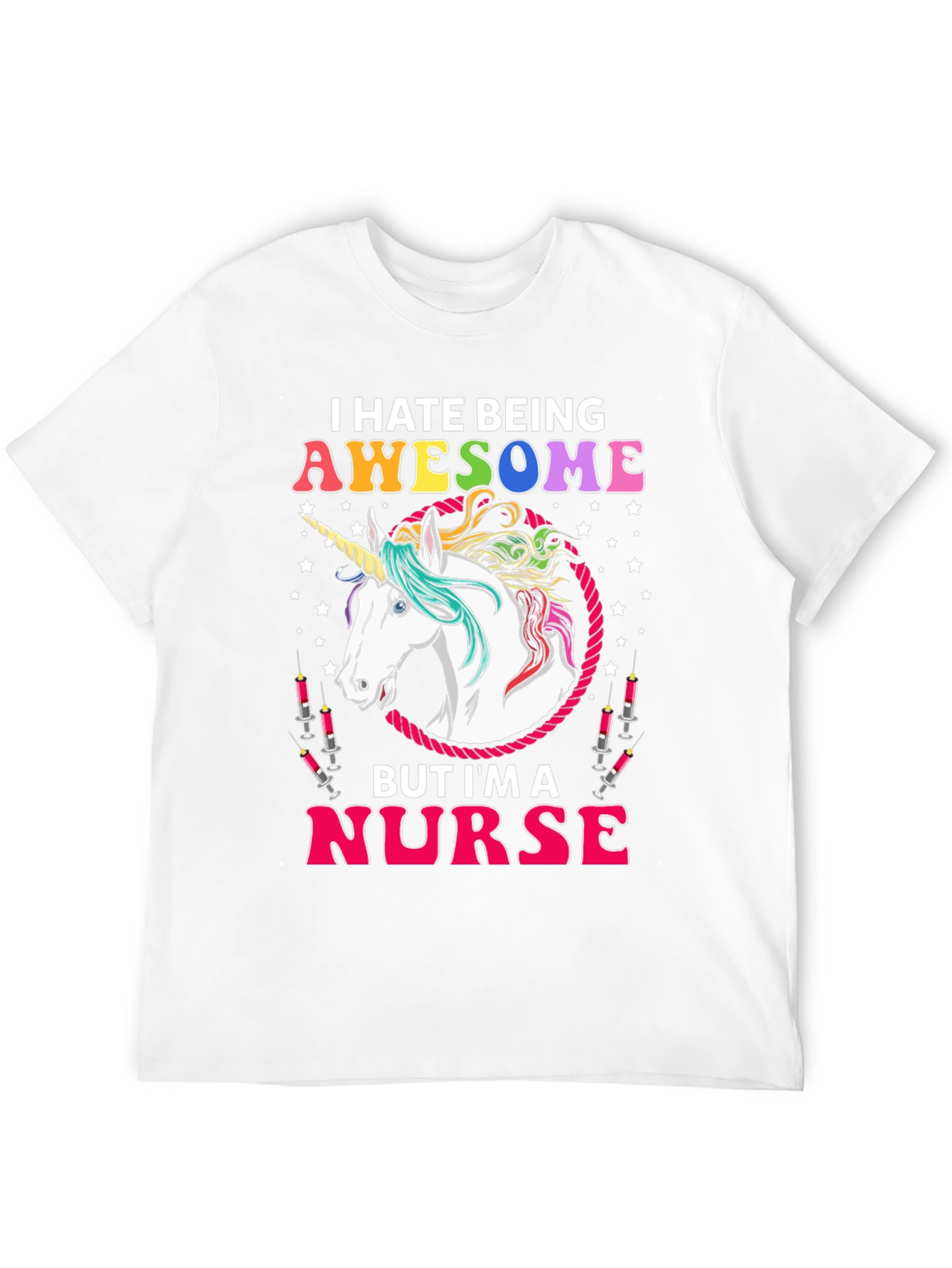 Awesome Nurse Unicorn Graphic T-Shirt