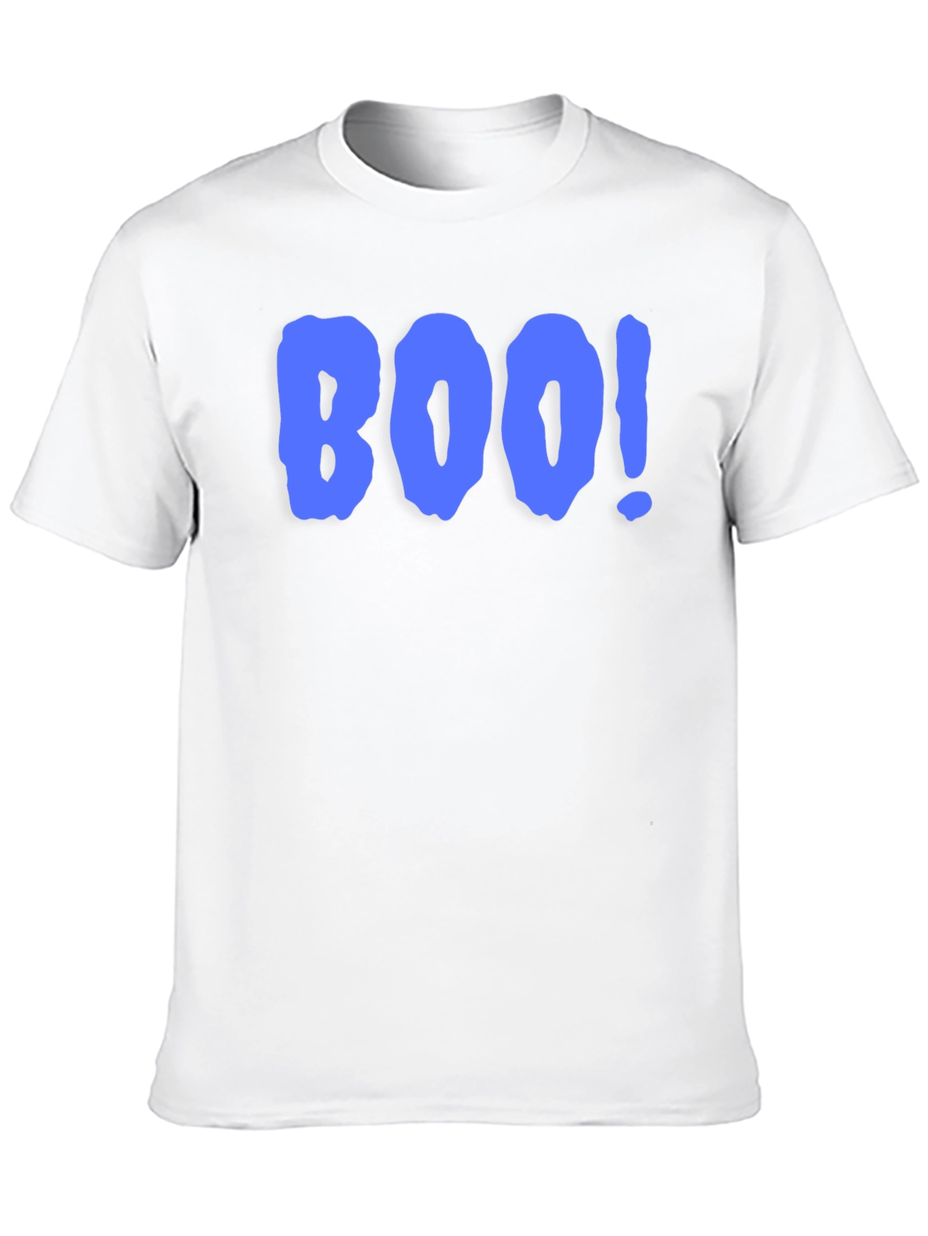 Boo! Graphic Print T-Shirt - Black Crew Neck Tee