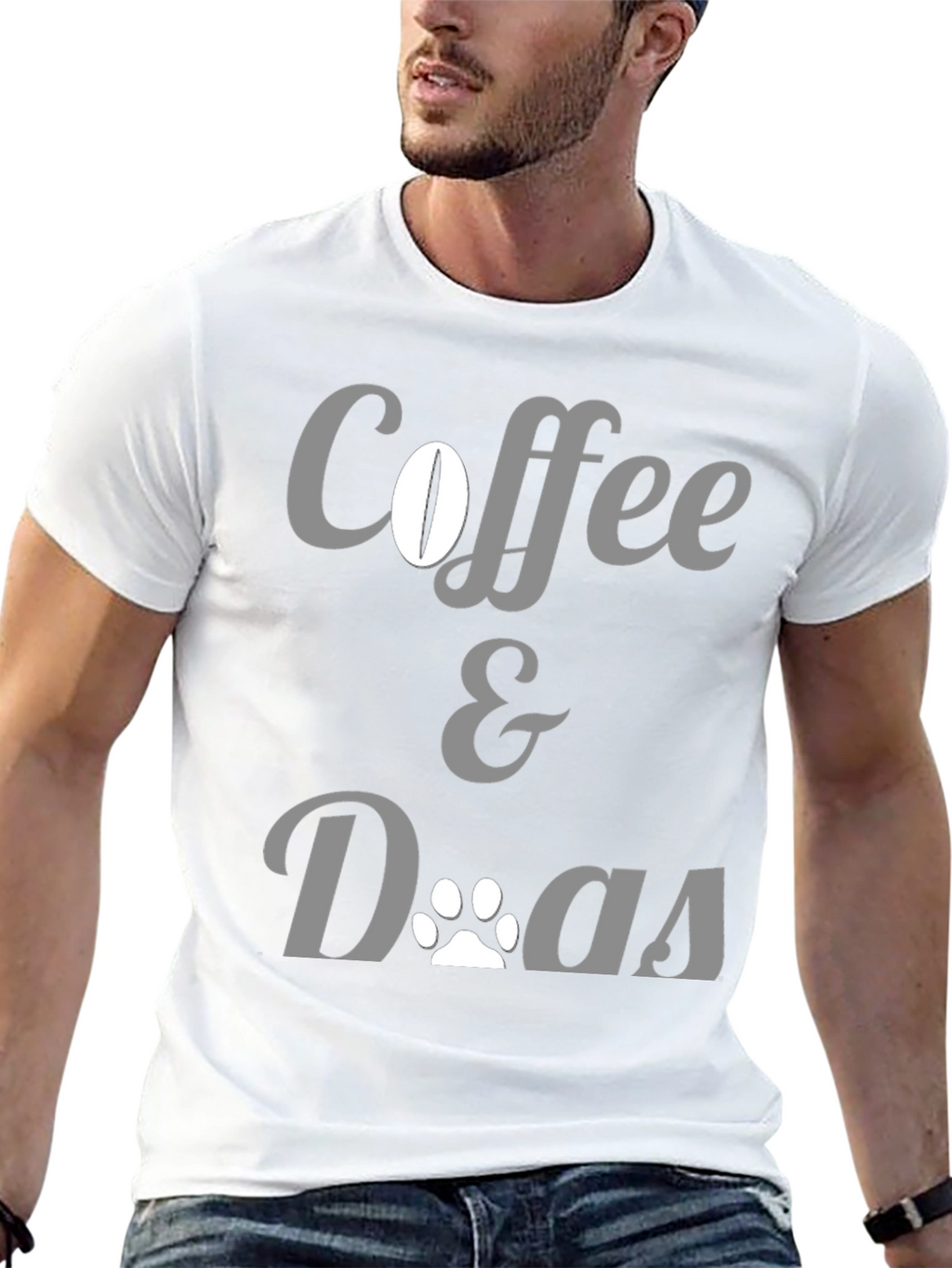 Coffee & Dogs Graphic Tee - Unisex Black T-Shirt