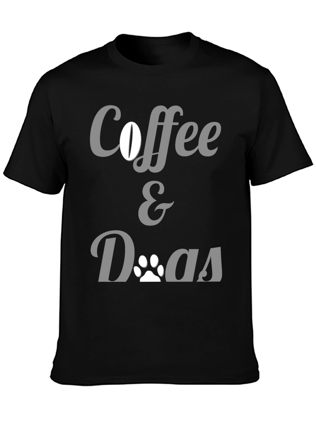 Coffee & Dogs Graphic Tee - Unisex Black T-Shirt