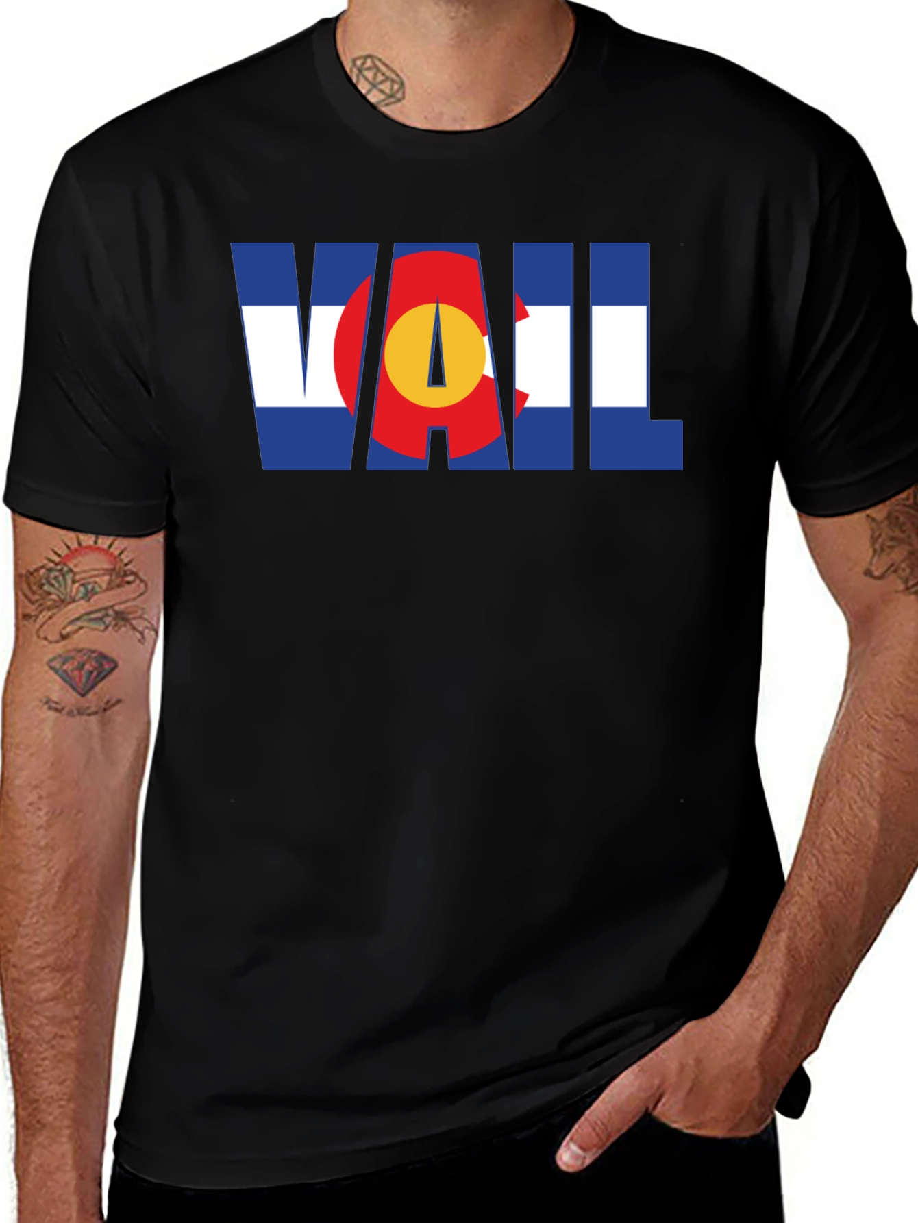 Vail Colorado Flag Graphic T-Shirt