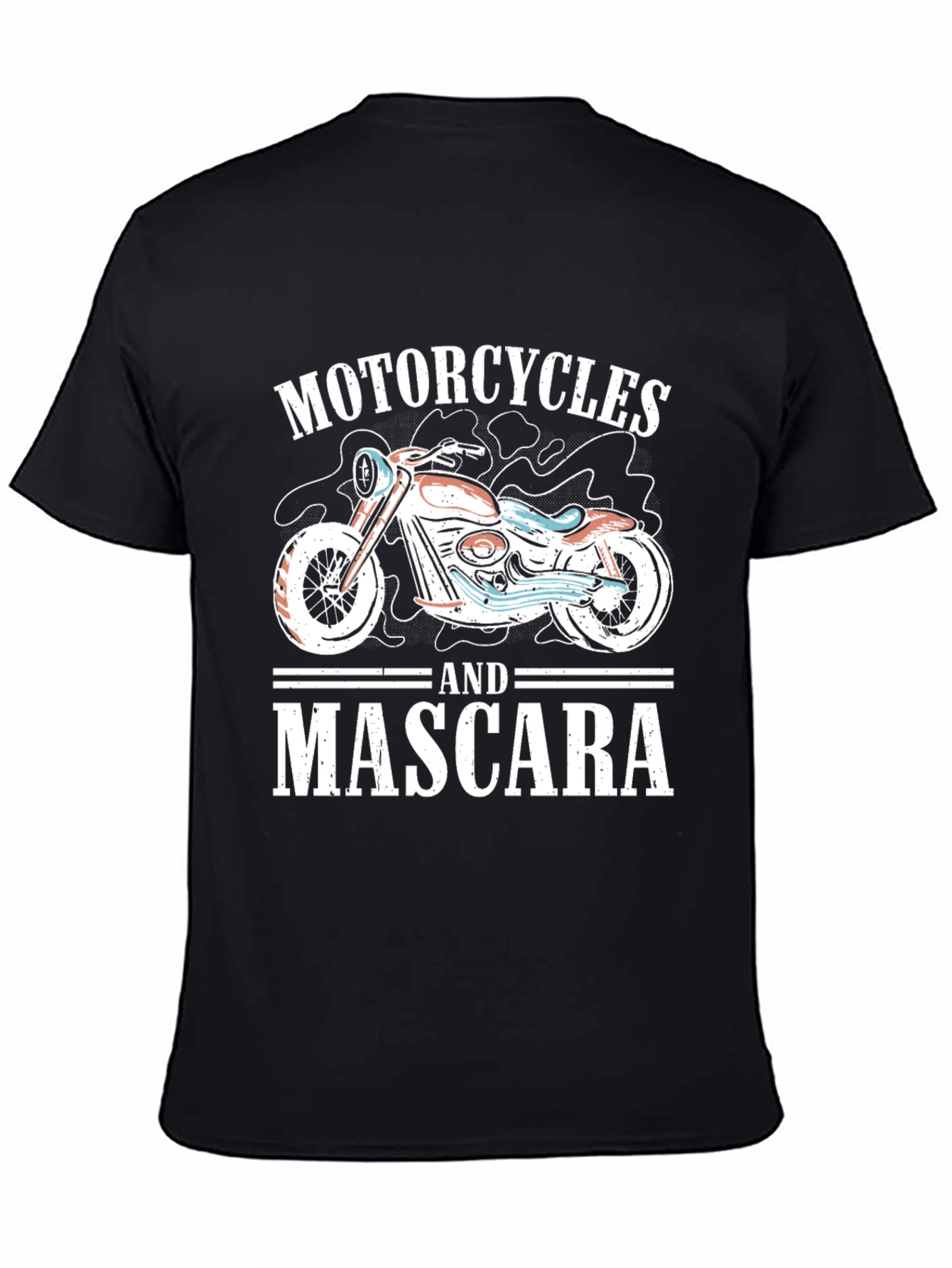Motorcycles & Mascara Graphic Tee - Biker Girl Style