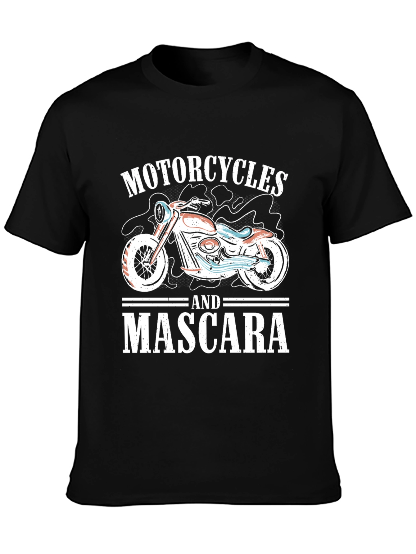 Motorcycles & Mascara Graphic Tee - Biker Girl Style