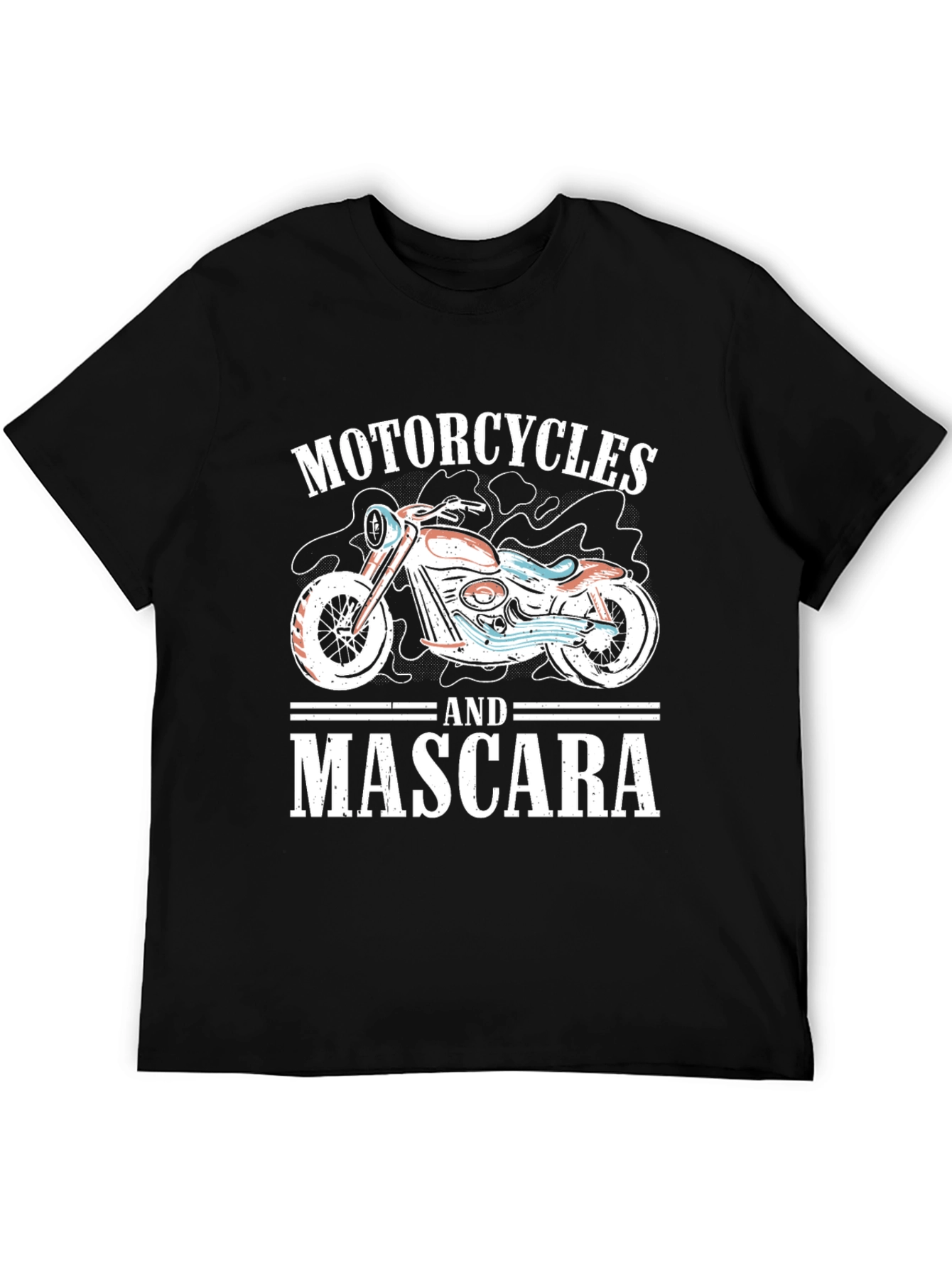 Motorcycles & Mascara Graphic Tee - Biker Girl Style