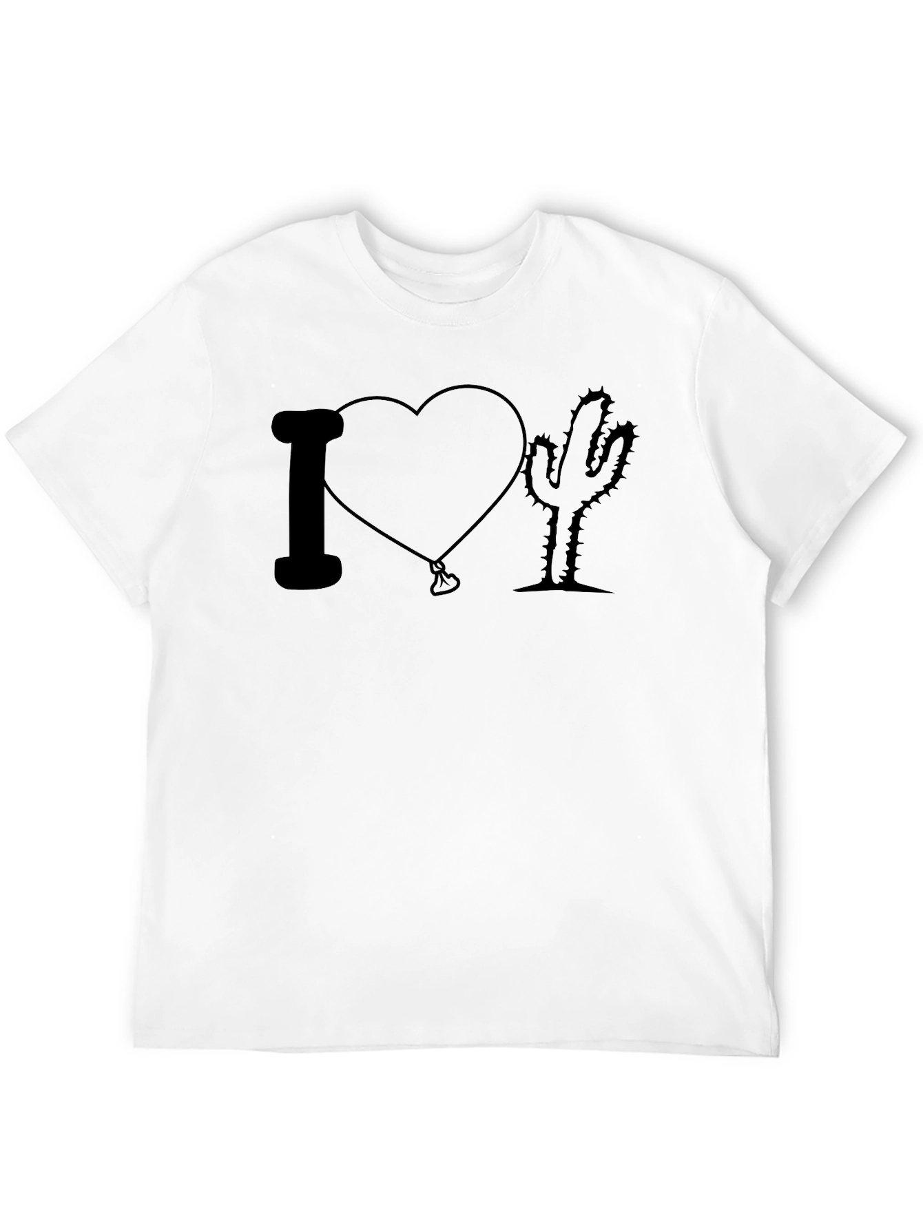 I Heart Cactus T-Shirt - Unisex Black Tee