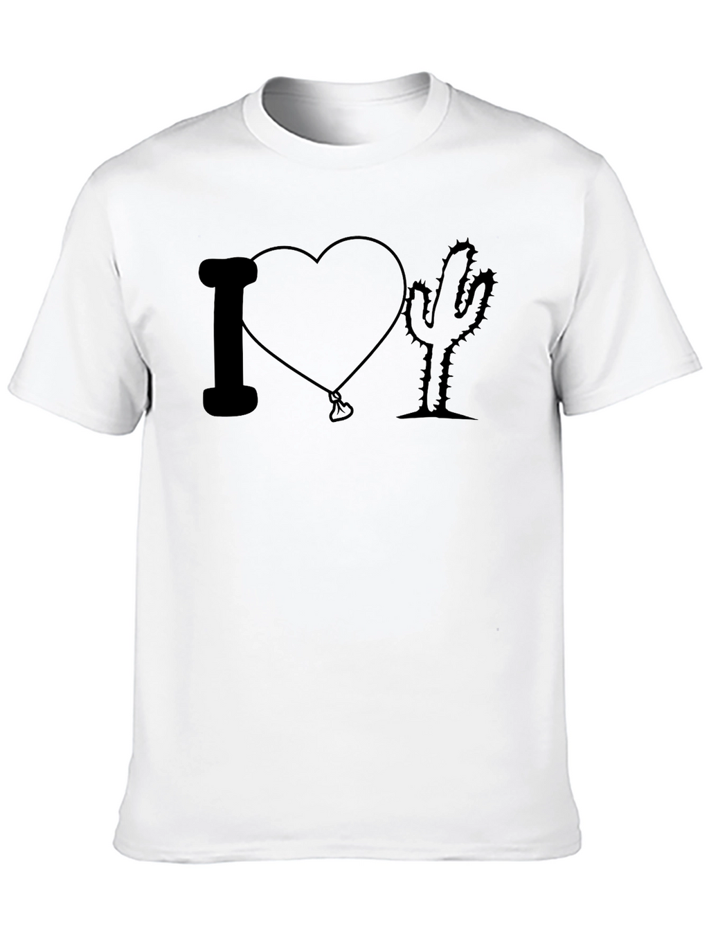 I Heart Cactus T-Shirt - Unisex Black Tee