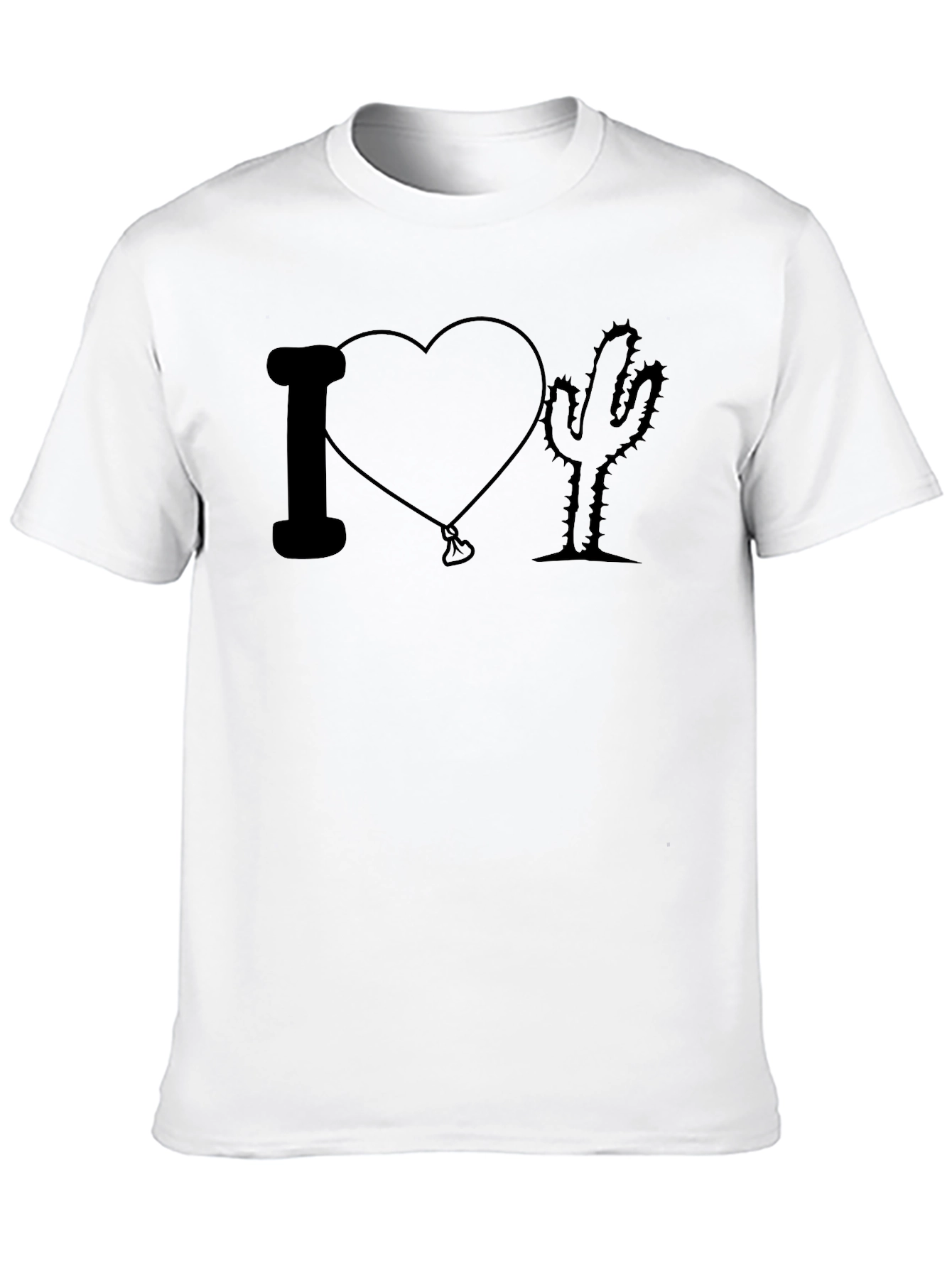 I Heart Cactus T-Shirt - Unisex Black Tee