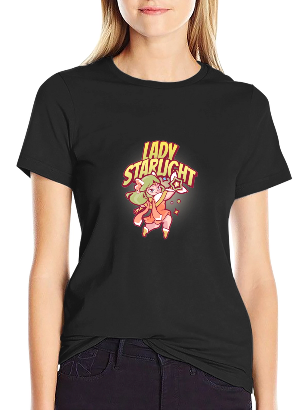 Lady Starlight Graphic Tee - Black Unisex T-Shirt
