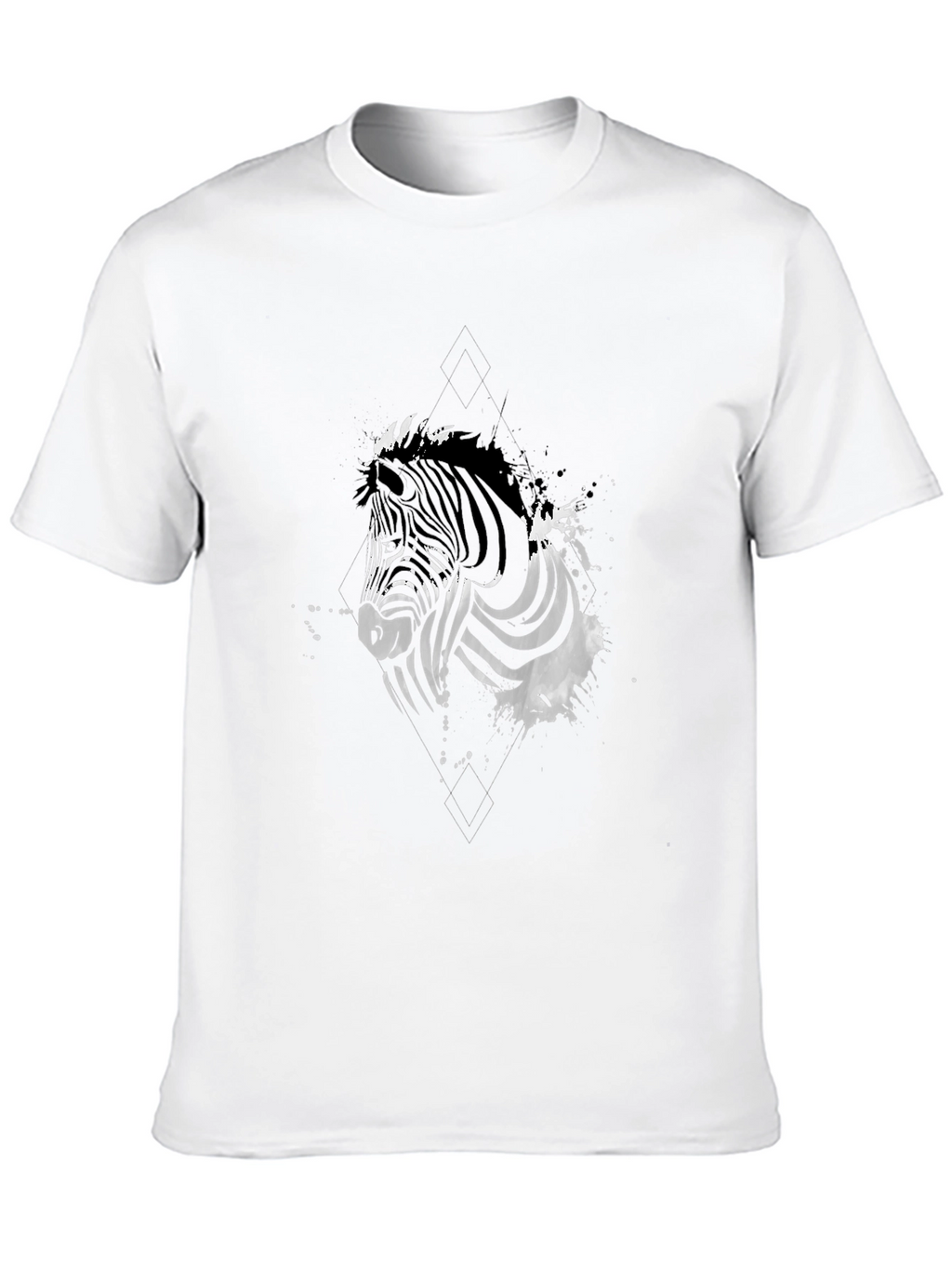Zebra Graphic Print Black T-Shirt
