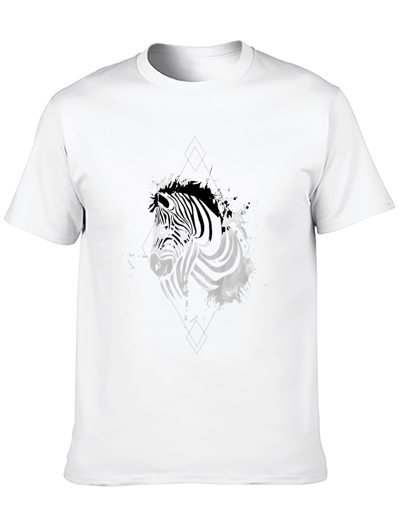 Zebra Graphic Print Black T-Shirt