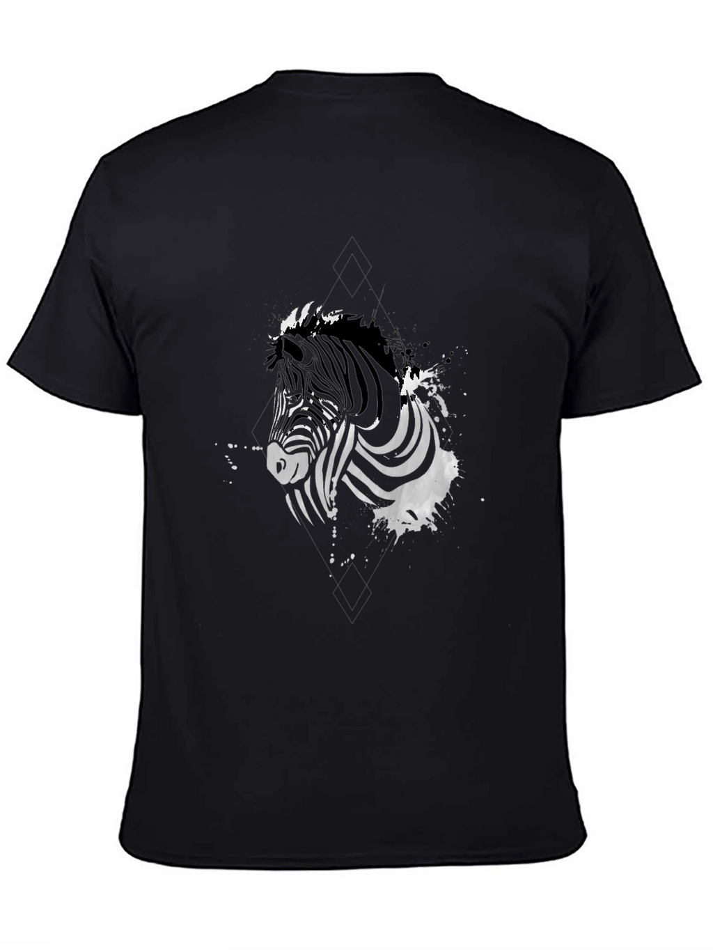 Zebra Graphic Print Black T-Shirt