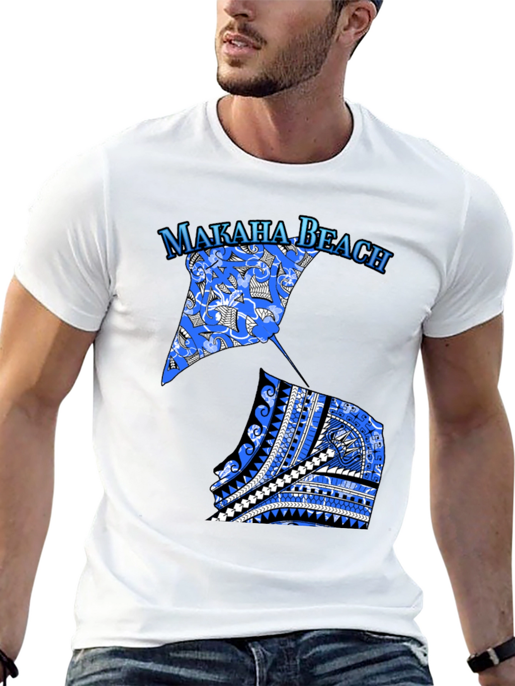 Makaha Beach Stingray T-Shirt - Black