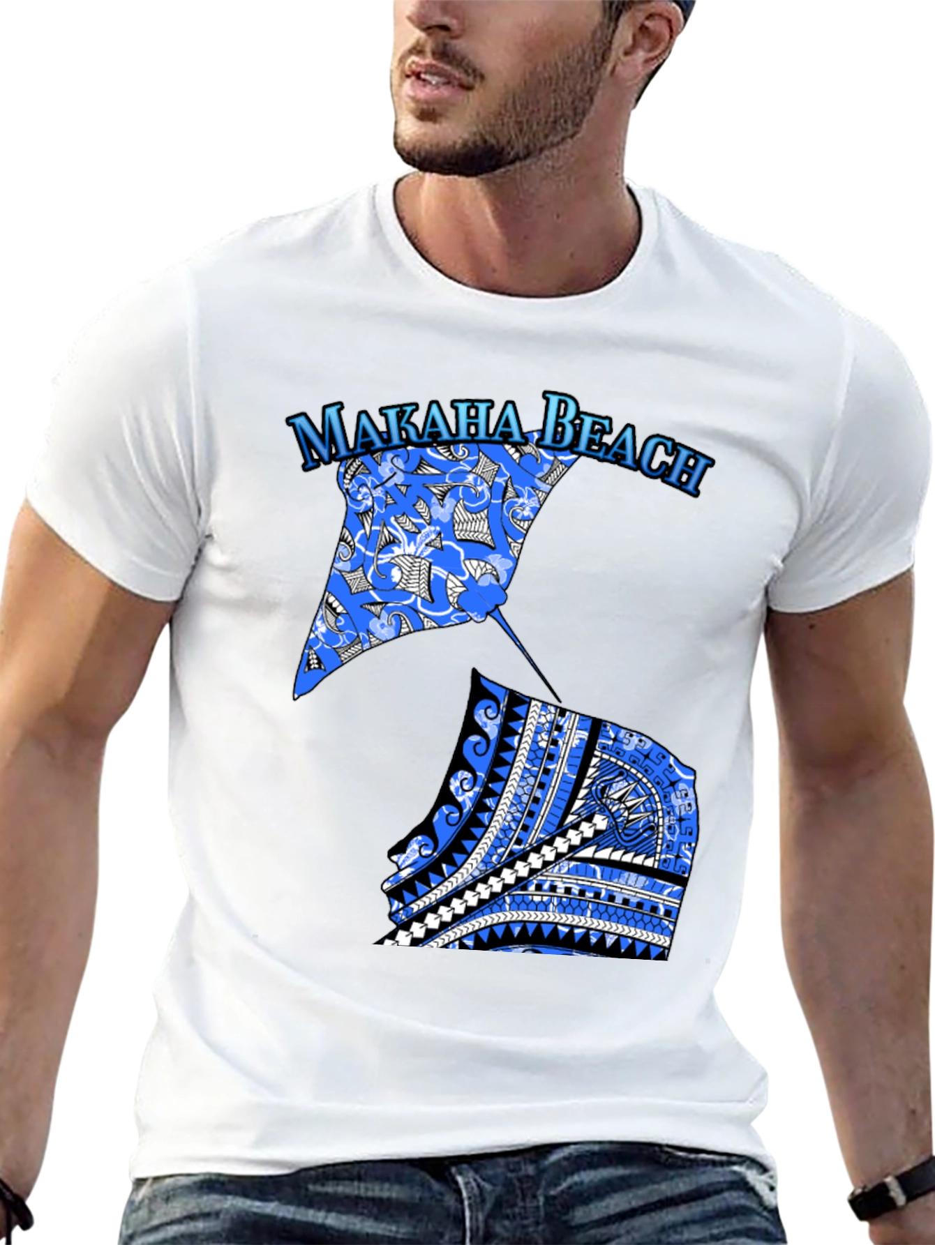 Makaha Beach Stingray T-Shirt - Black