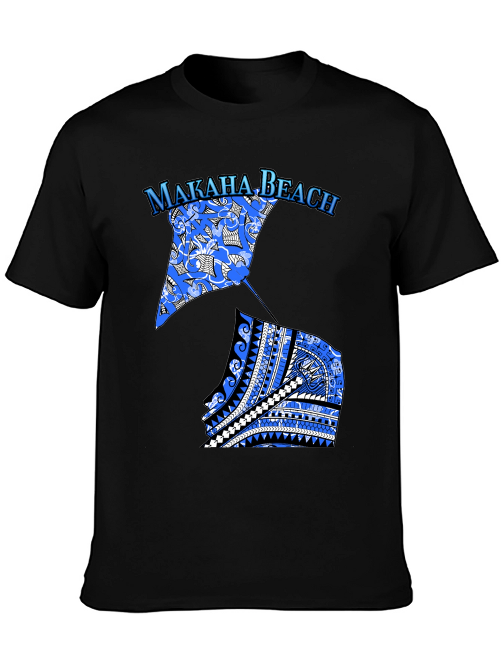 Makaha Beach Stingray T-Shirt - Black