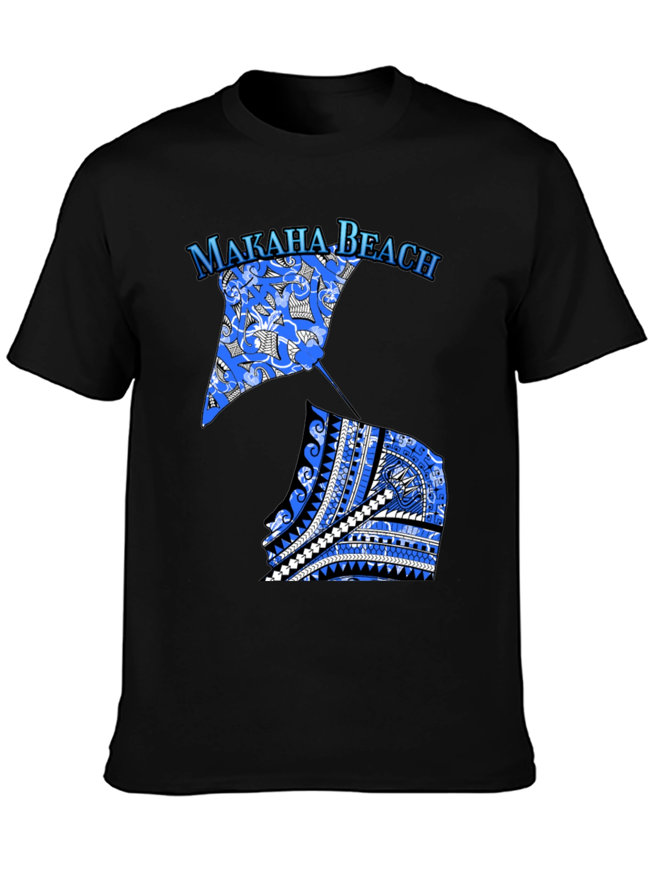 Makaha Beach Stingray T-Shirt - Black