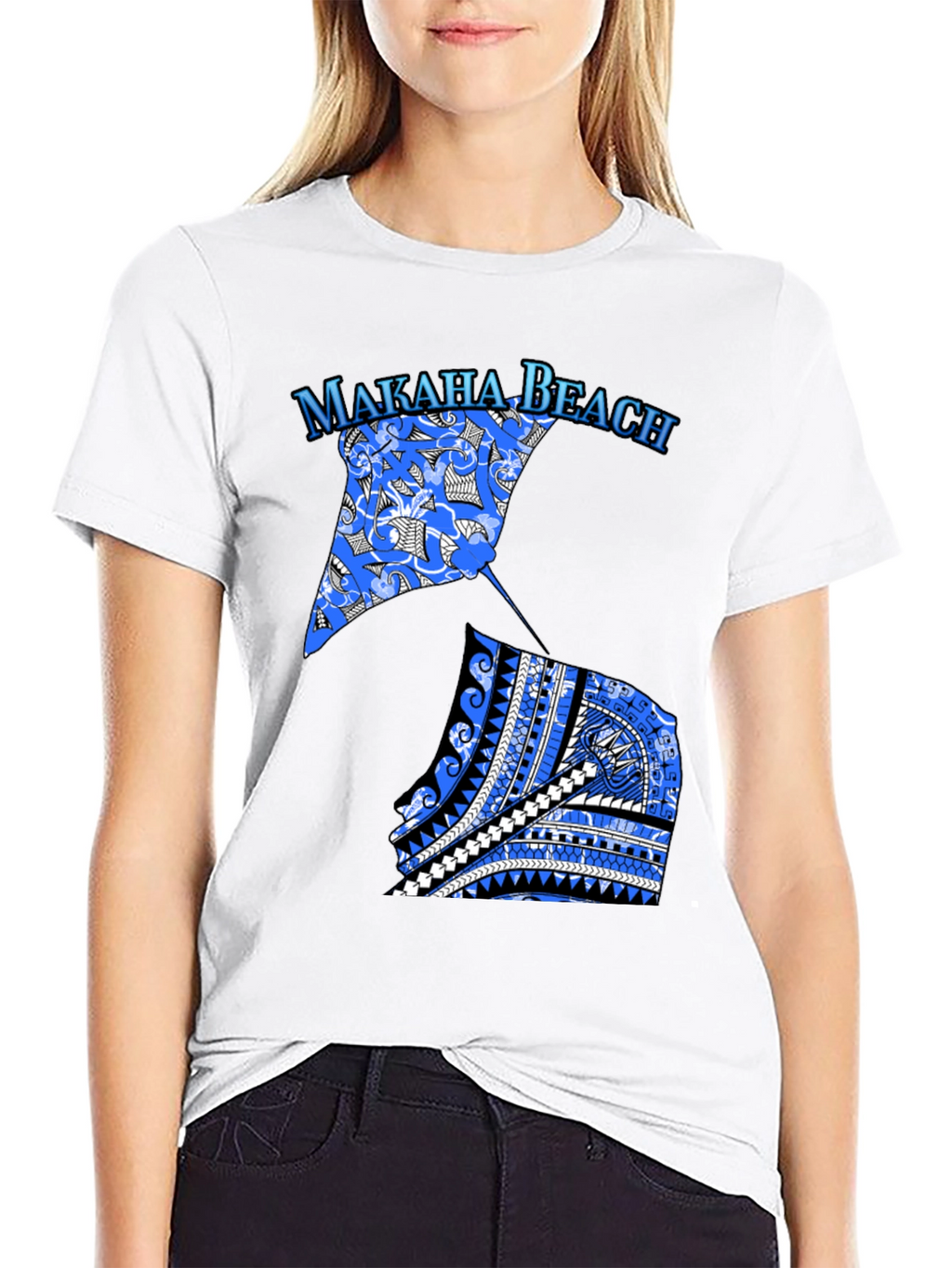 Makaha Beach Stingray T-Shirt - Black