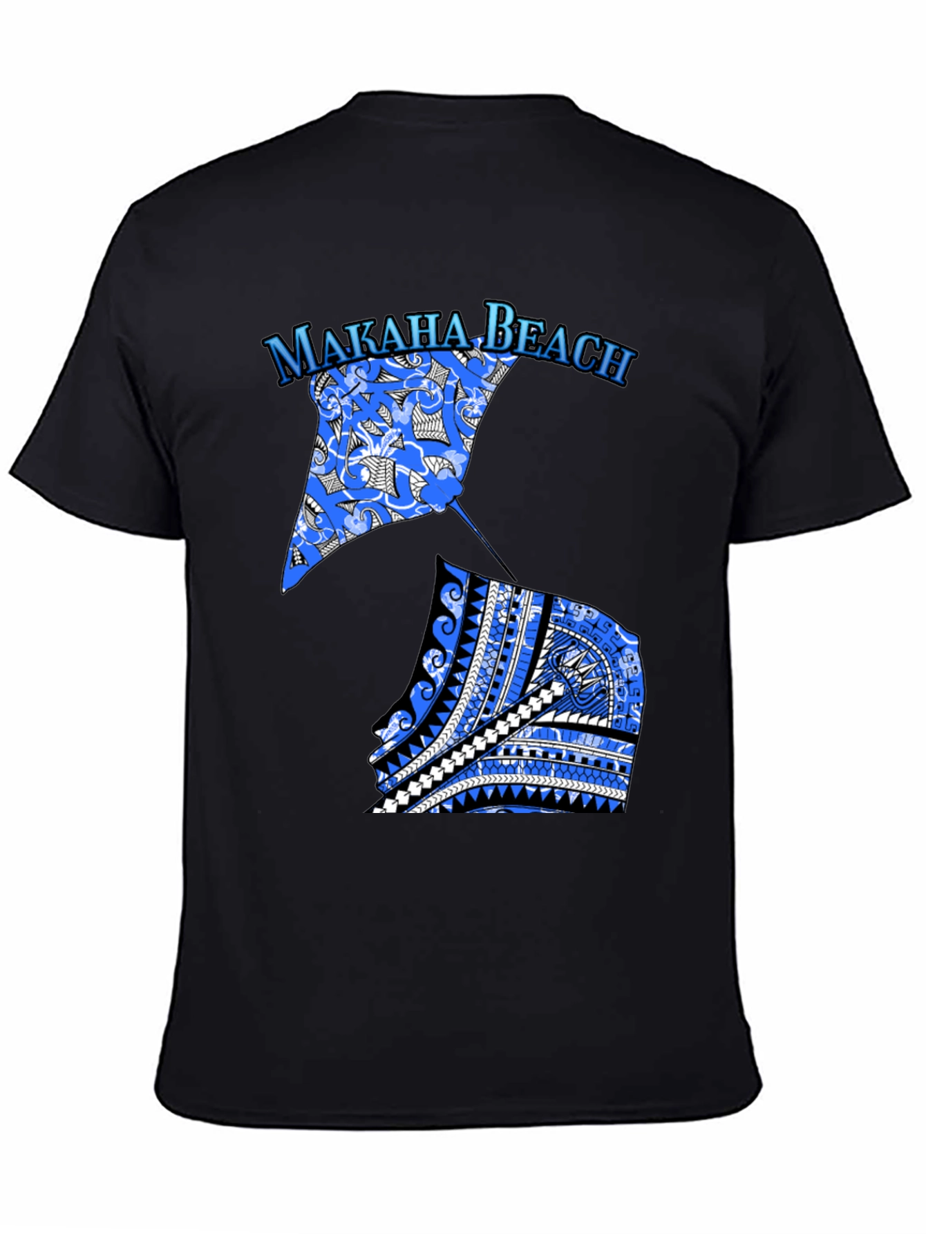 Makaha Beach Stingray T-Shirt - Black