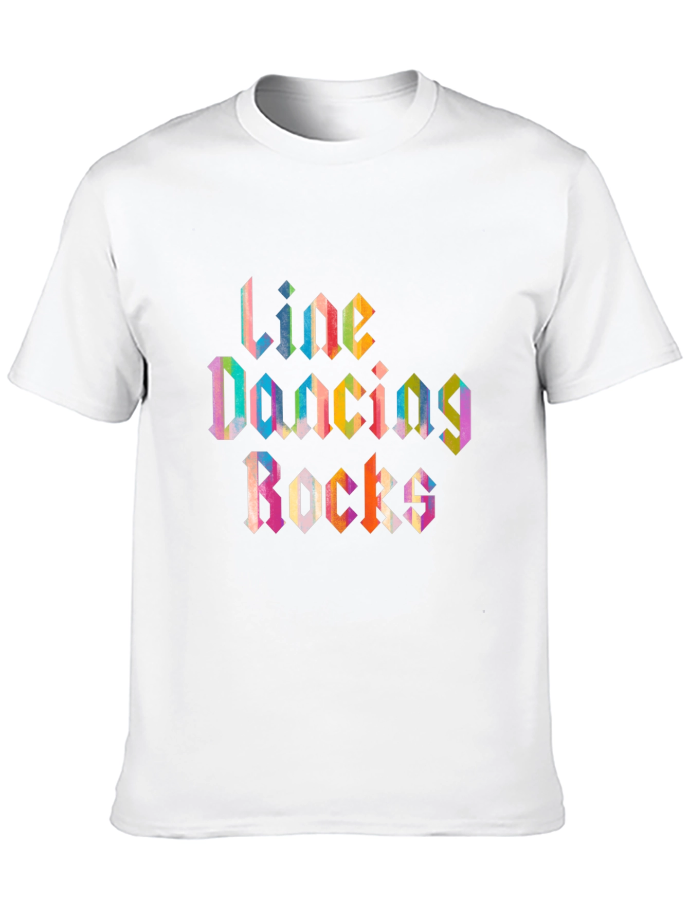 Line Dancing Rocks Graphic Tee - Black Cotton Shirt