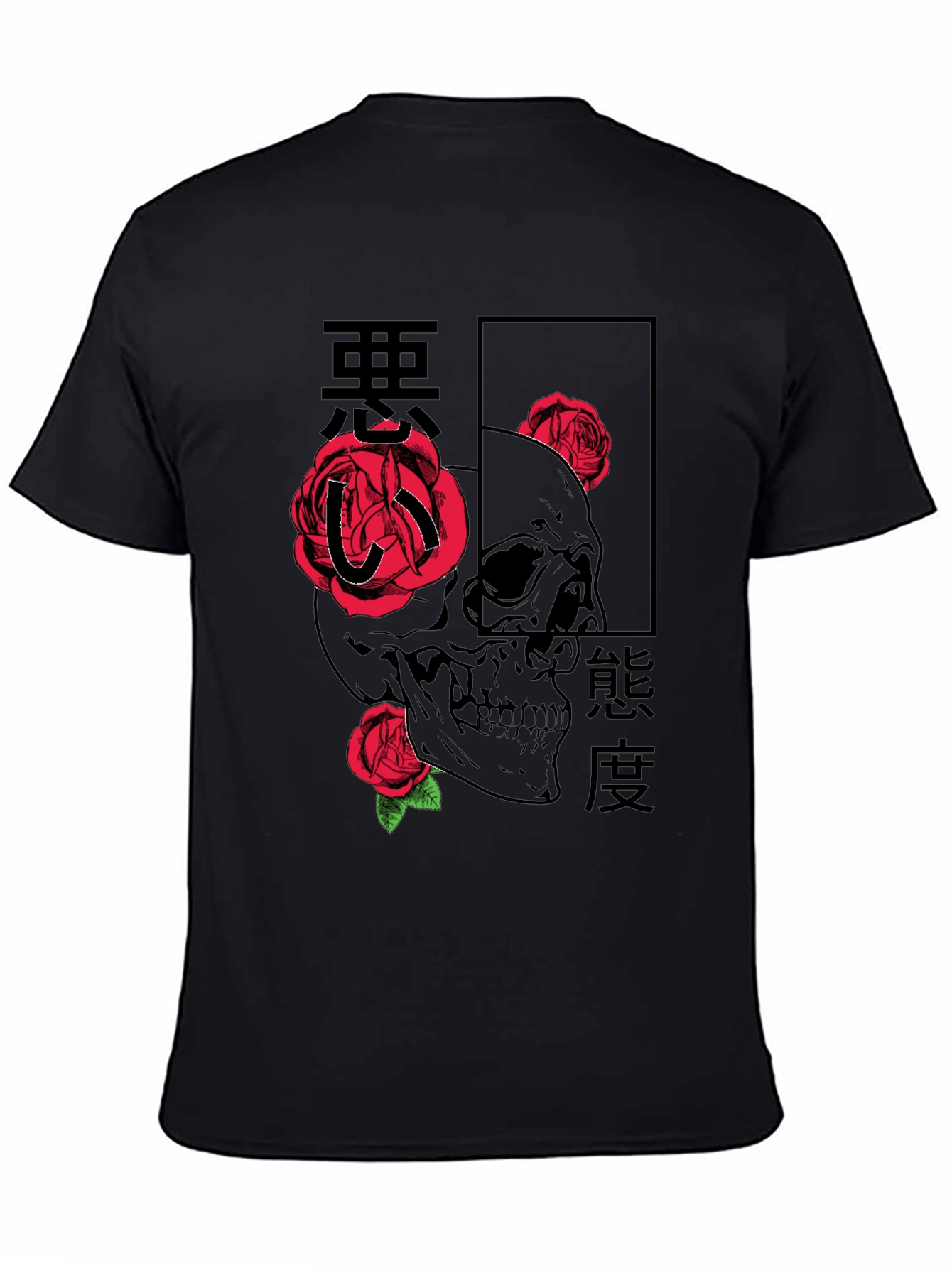 Skull & Roses Graphic Tee - Edgy Style