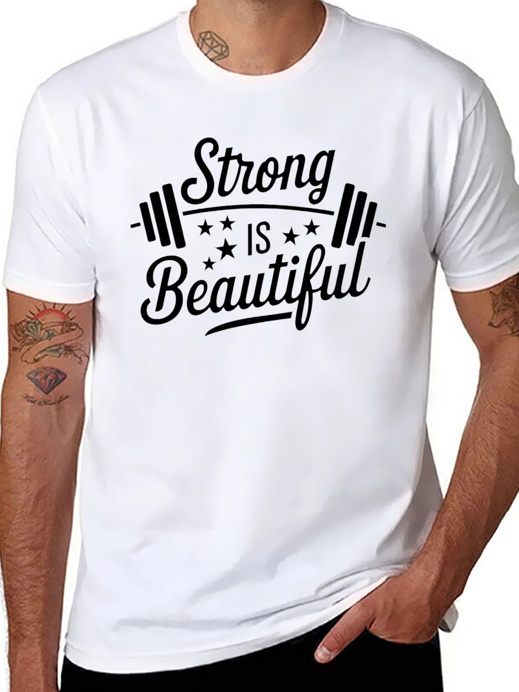 Strong is Beautiful Black Graphic Tee