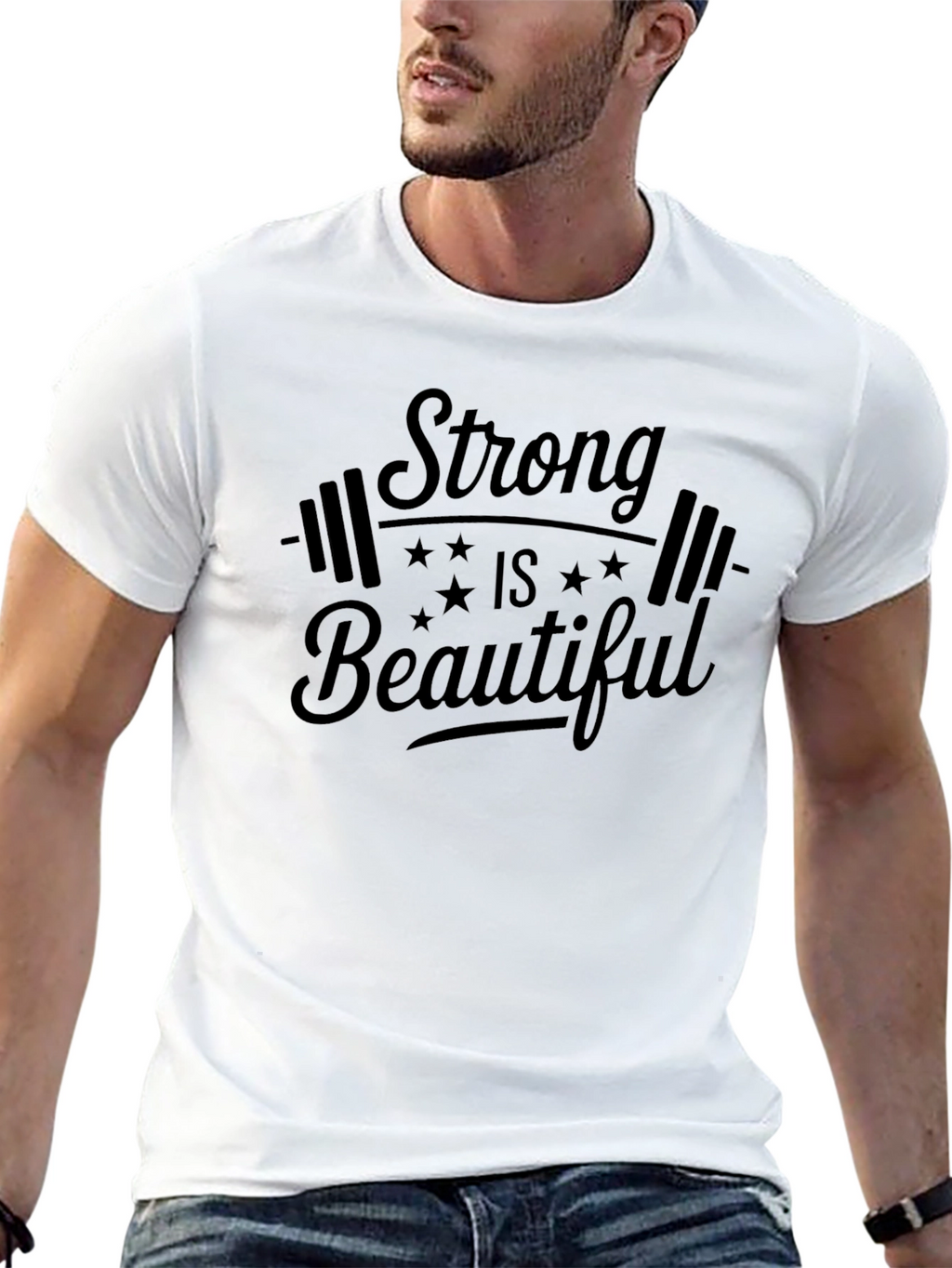 Strong is Beautiful Black Graphic Tee