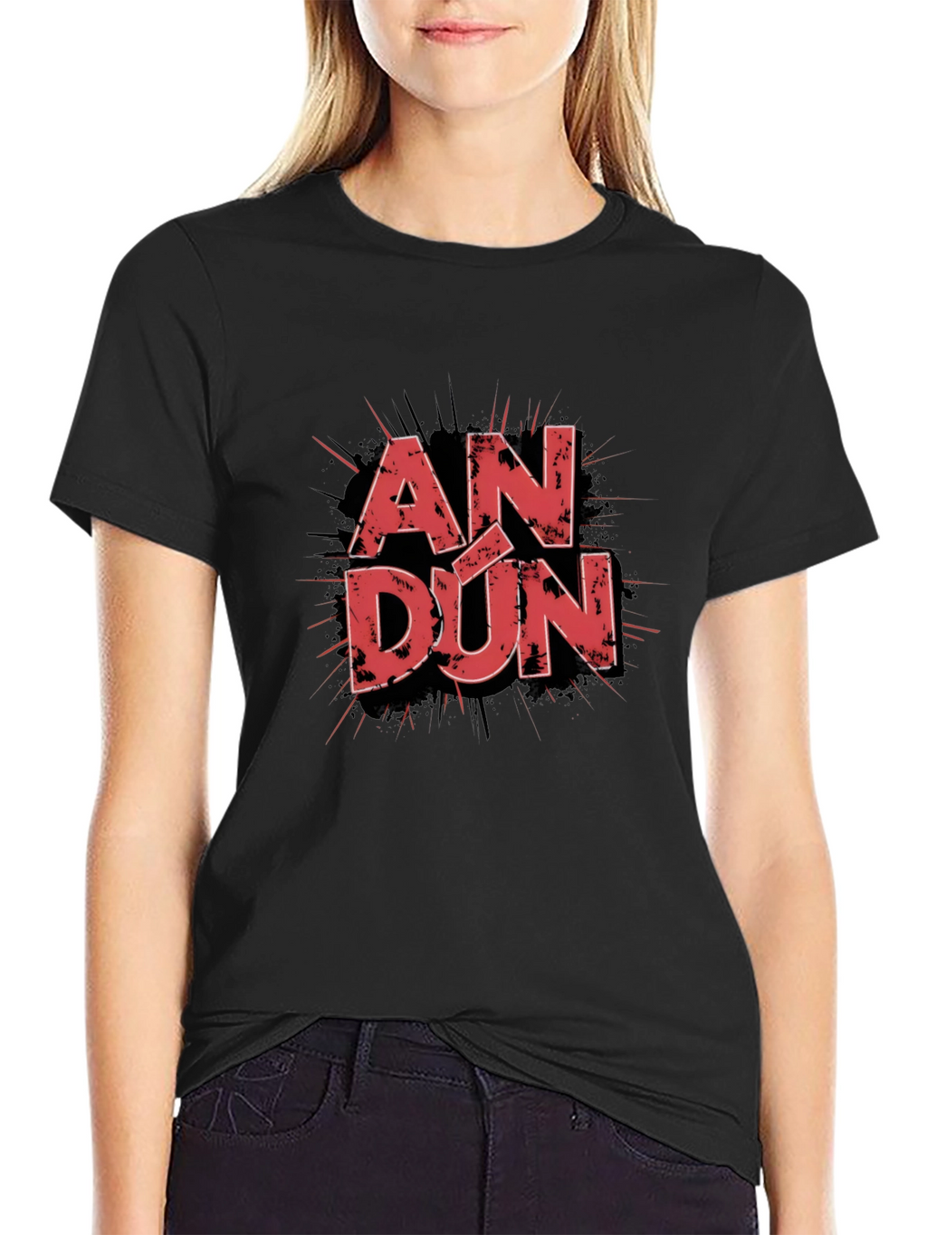 AN DÚN Graphic T-Shirt - Stylish Black Tee