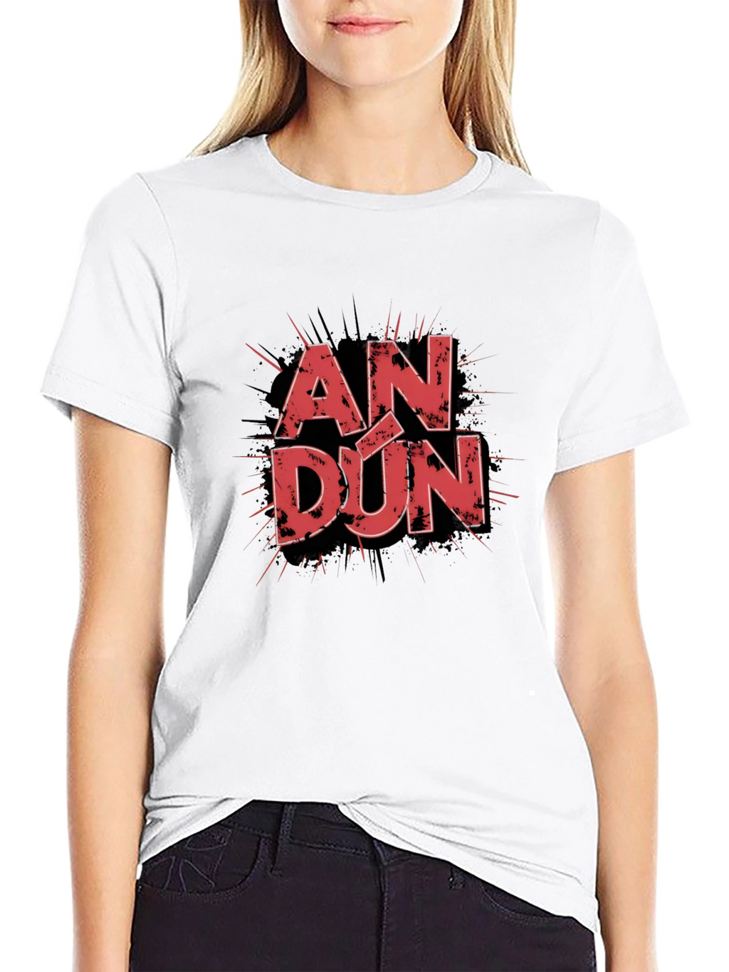 AN DÚN Graphic T-Shirt - Stylish Black Tee