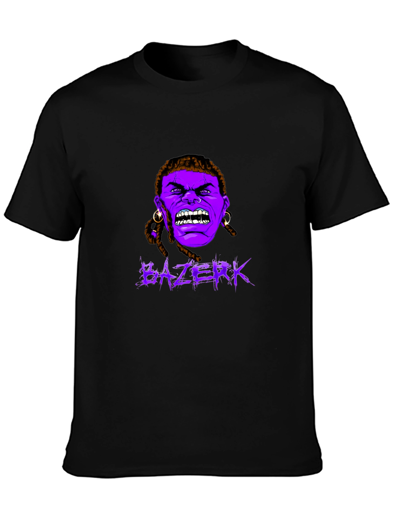 BAZERK Graphic T-Shirt - Bold Black Cotton Blend Tee