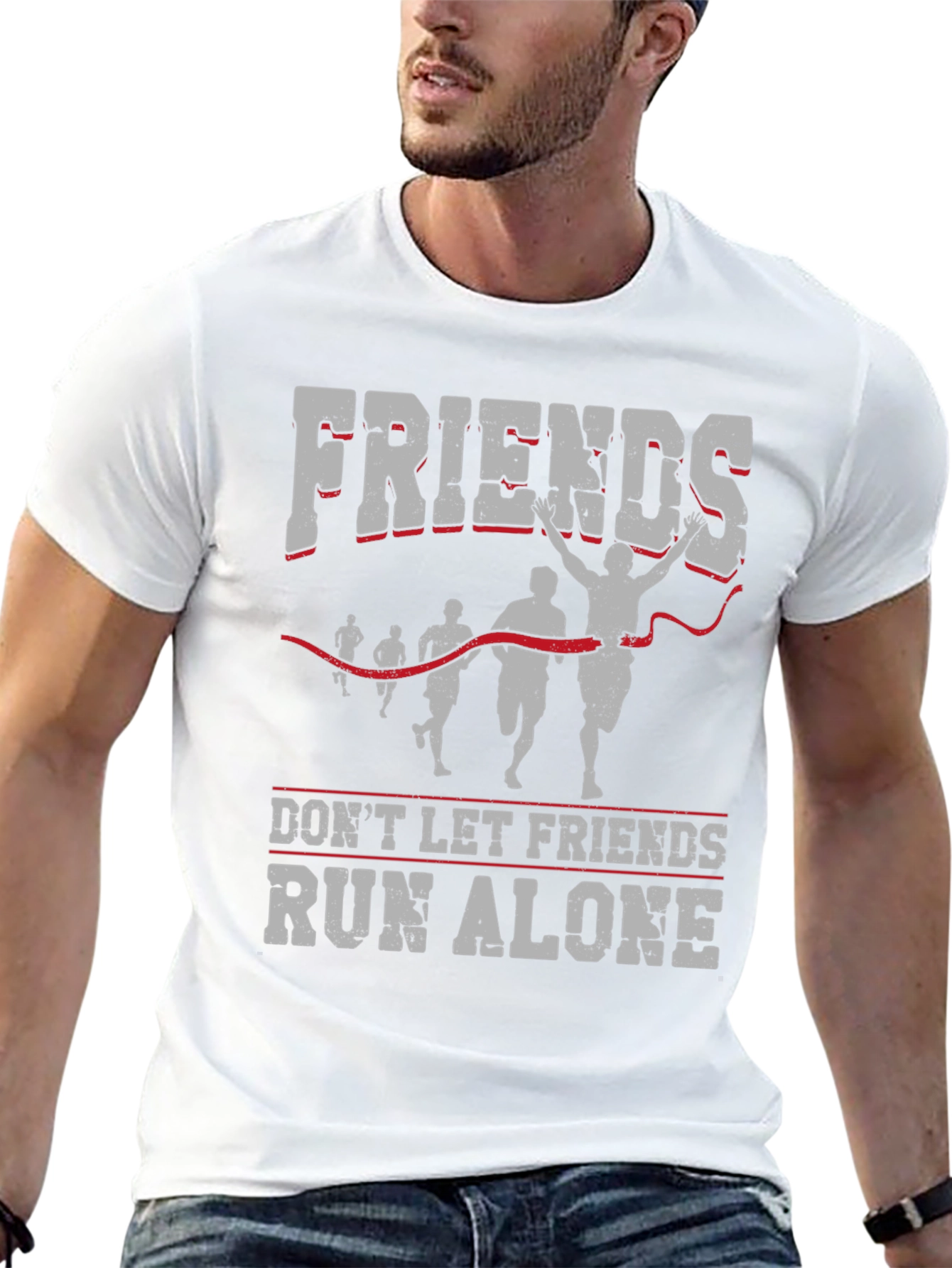Friends Run Alone T-Shirt - Running Team Apparel