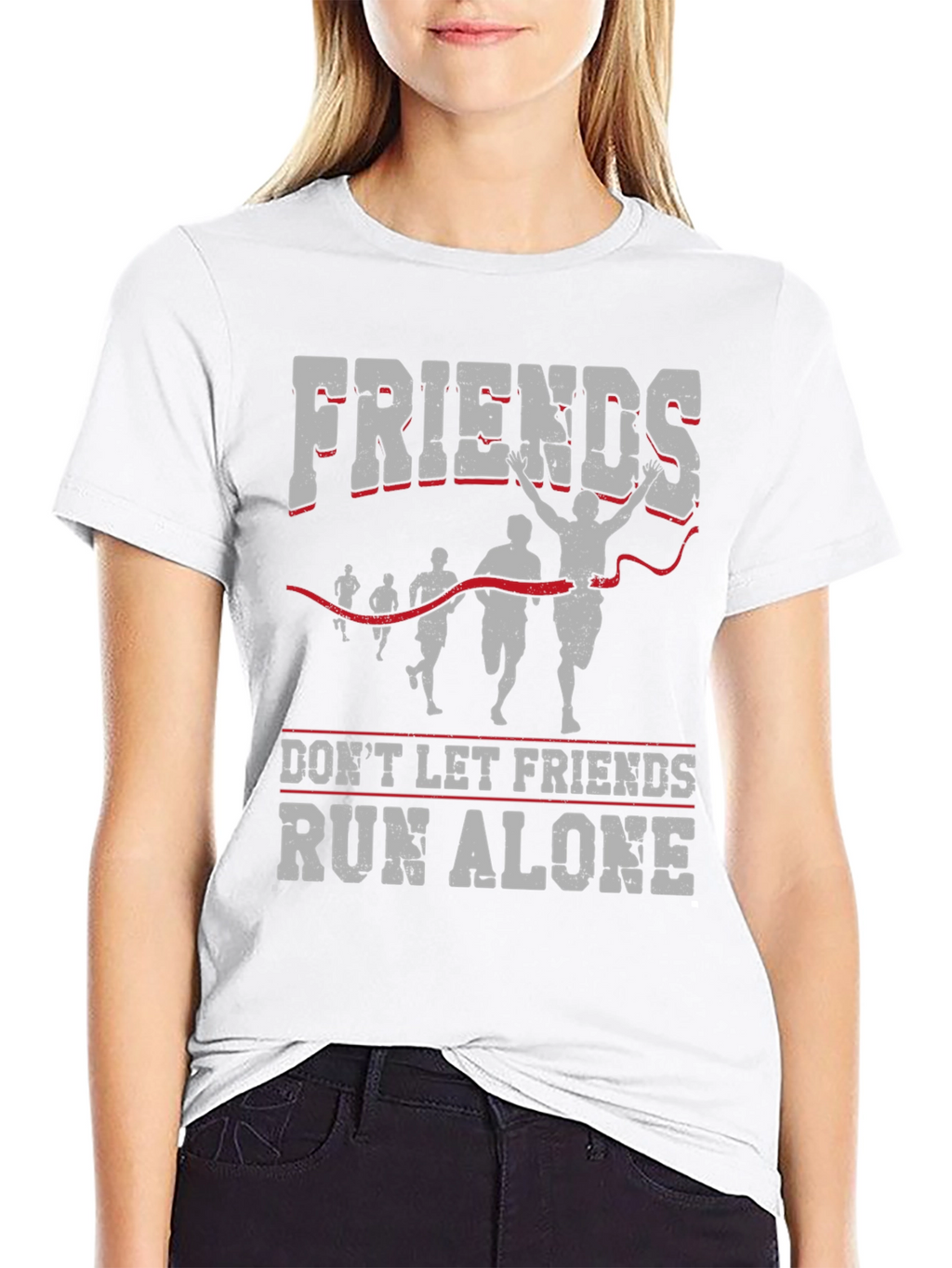 Friends Run Alone T-Shirt - Running Team Apparel