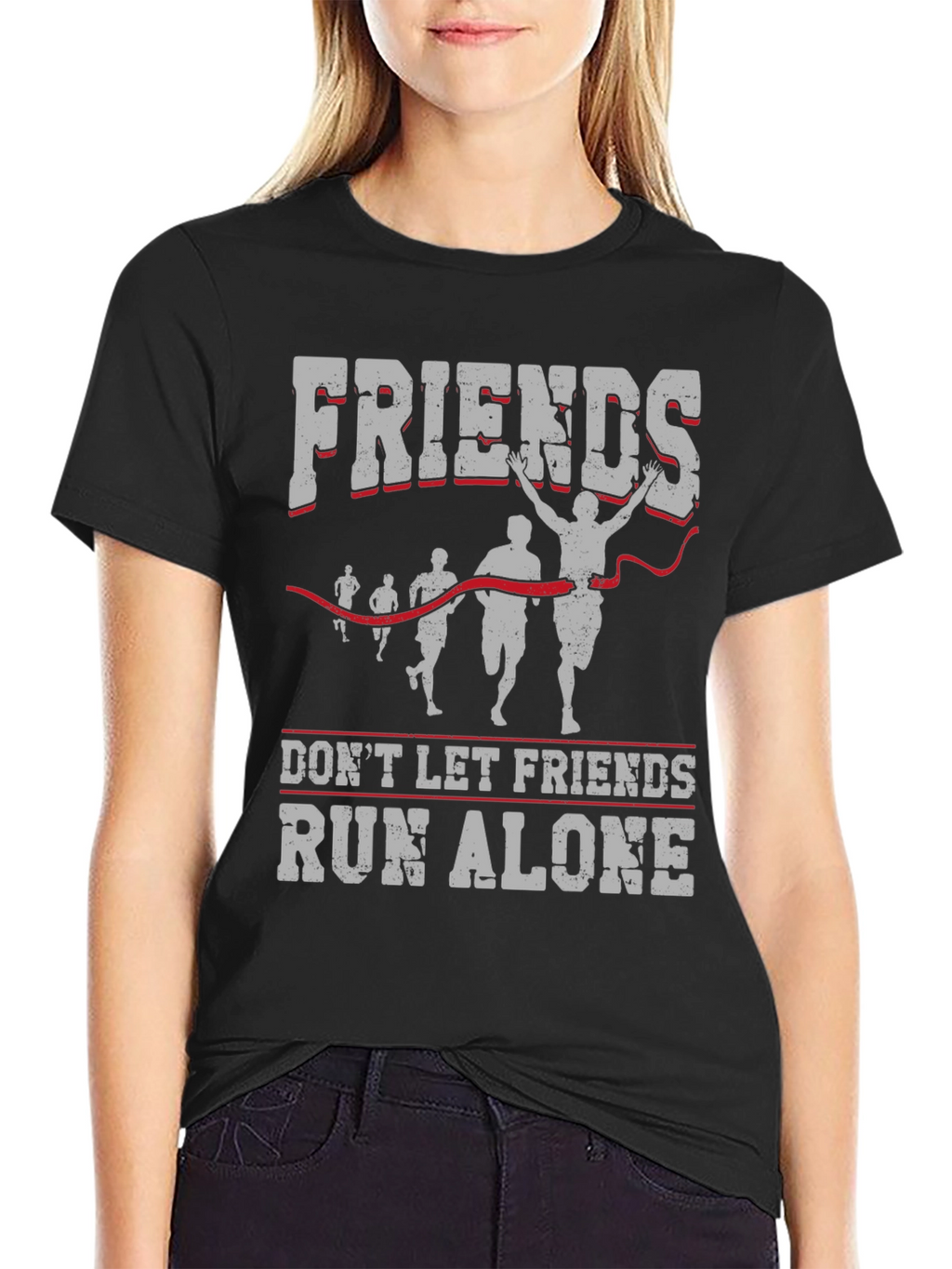 Friends Run Alone T-Shirt - Running Team Apparel