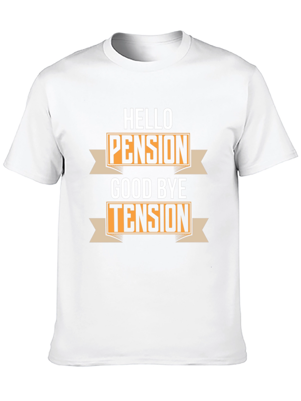 Hello Pension Goodbye Tension Black Graphic T-Shirt